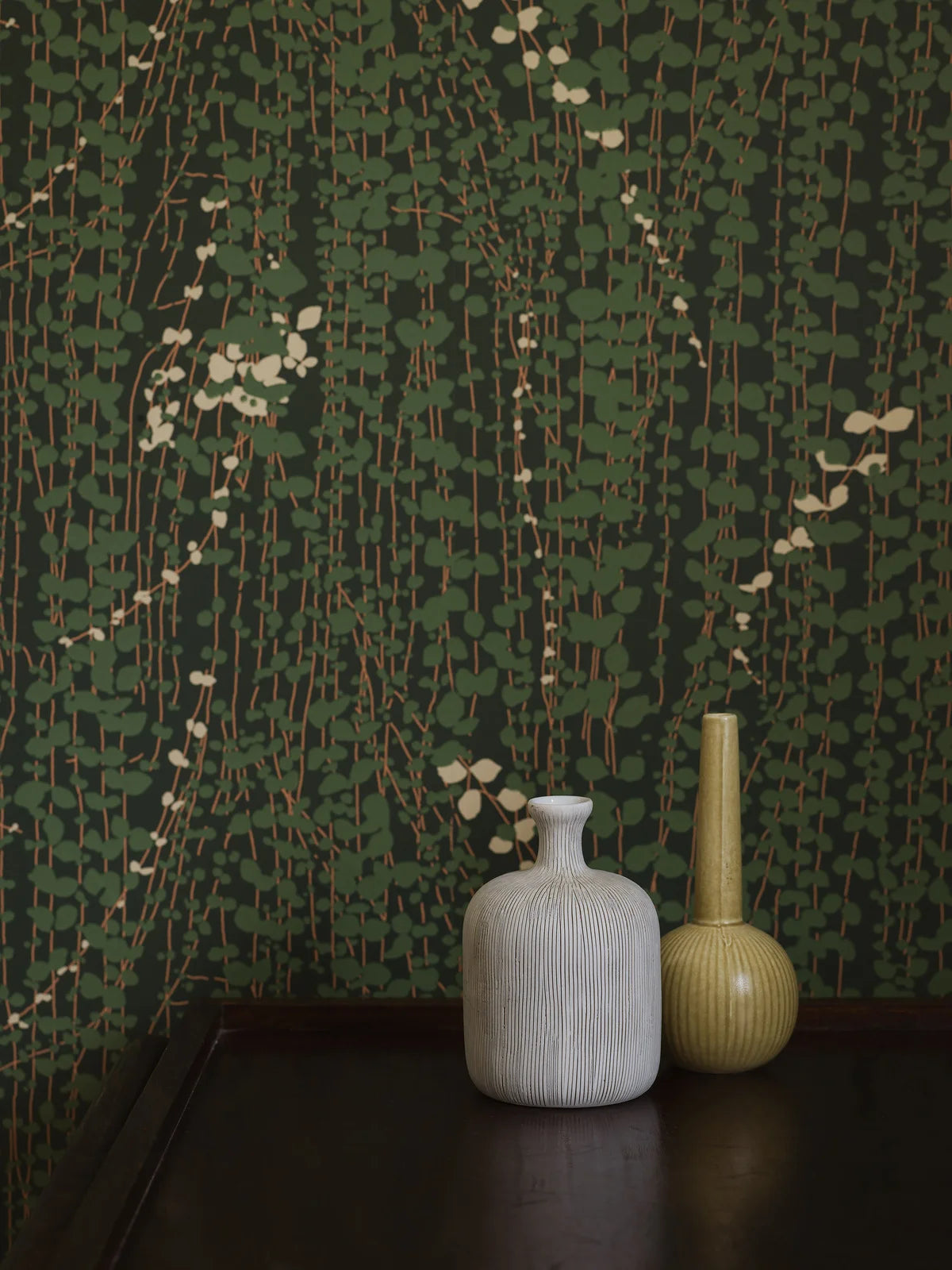 Green Leaf Patterned Wallpaper RANKE