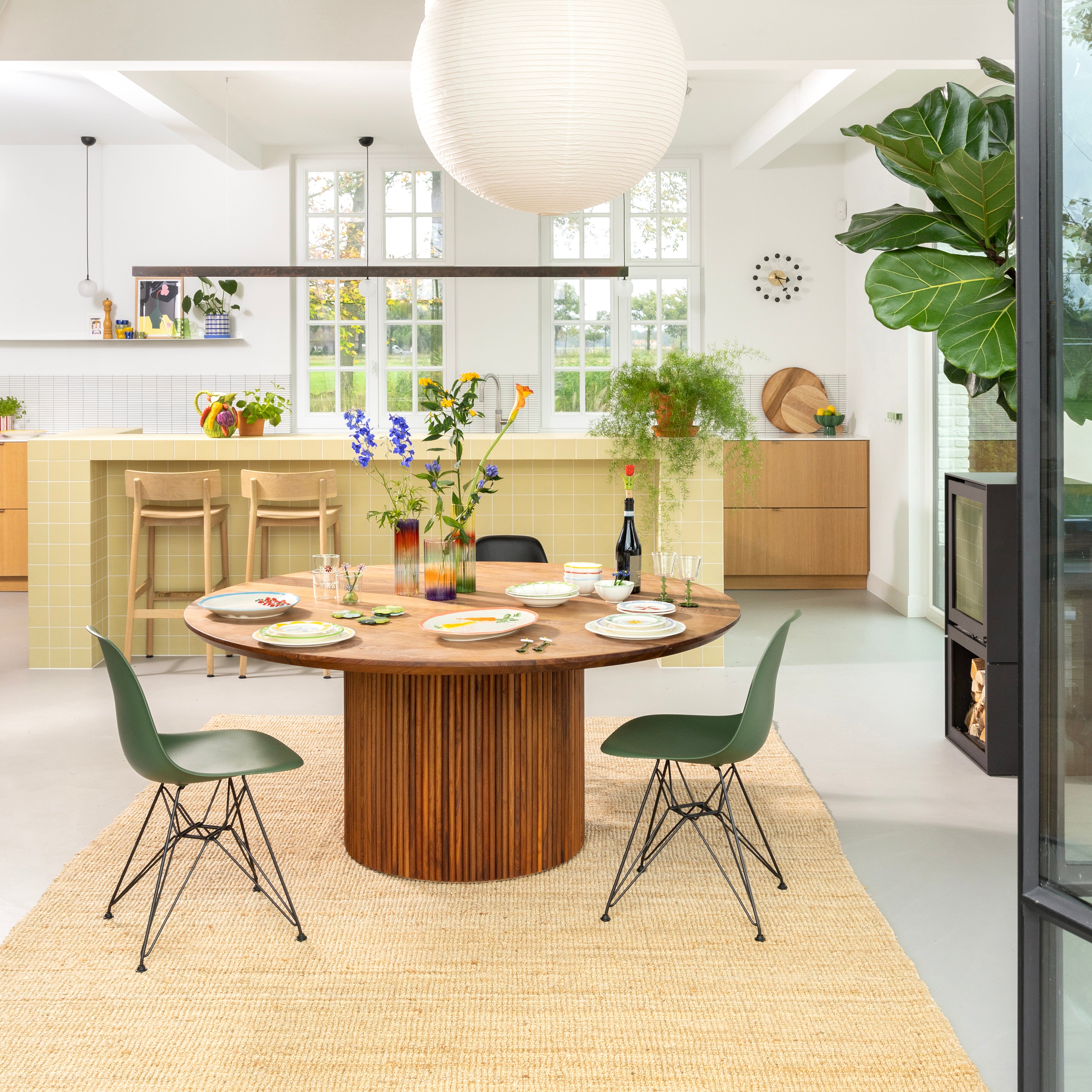 GRADIENT EVENING vase blue with red