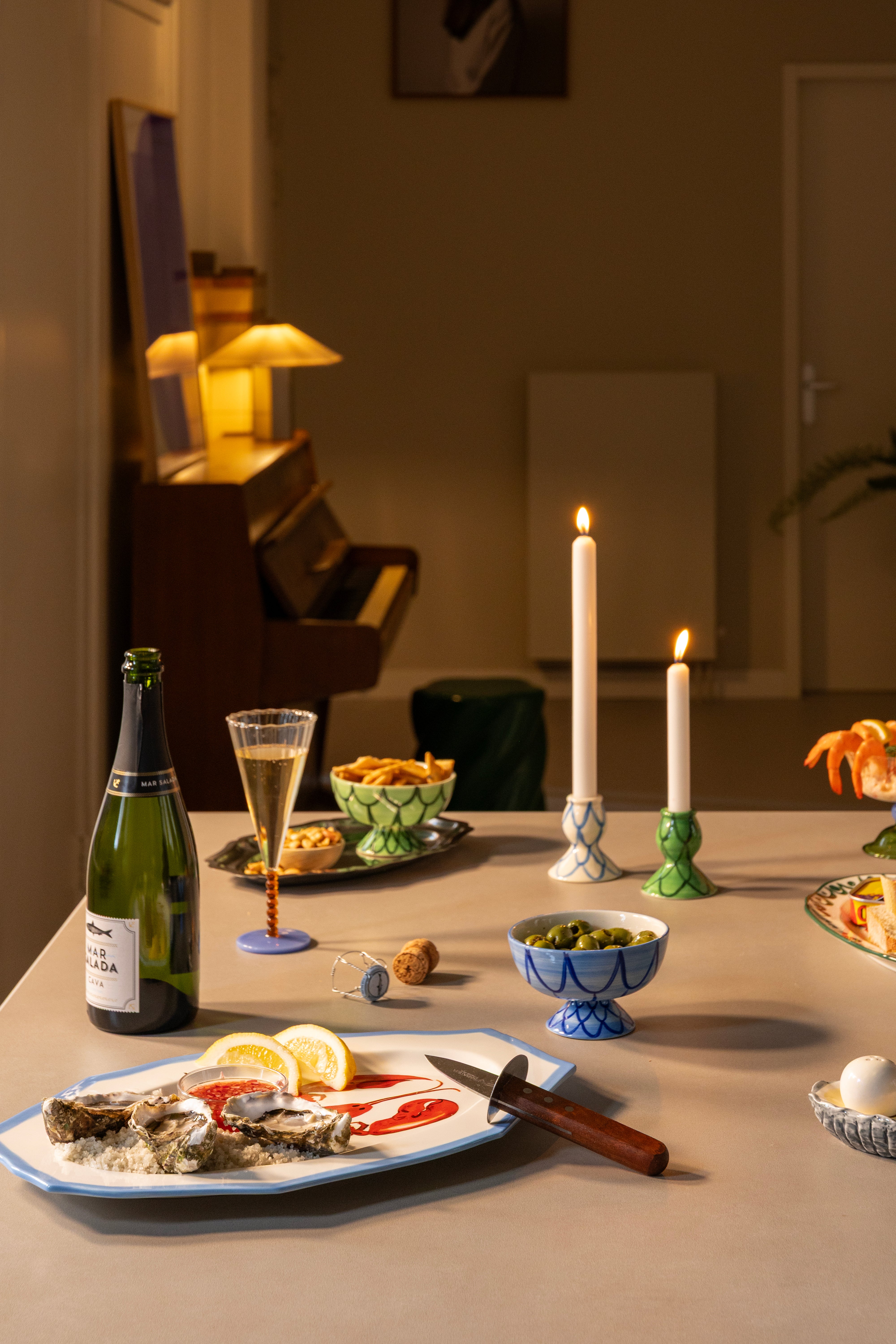 Set van kommen SIRENE groen met wit