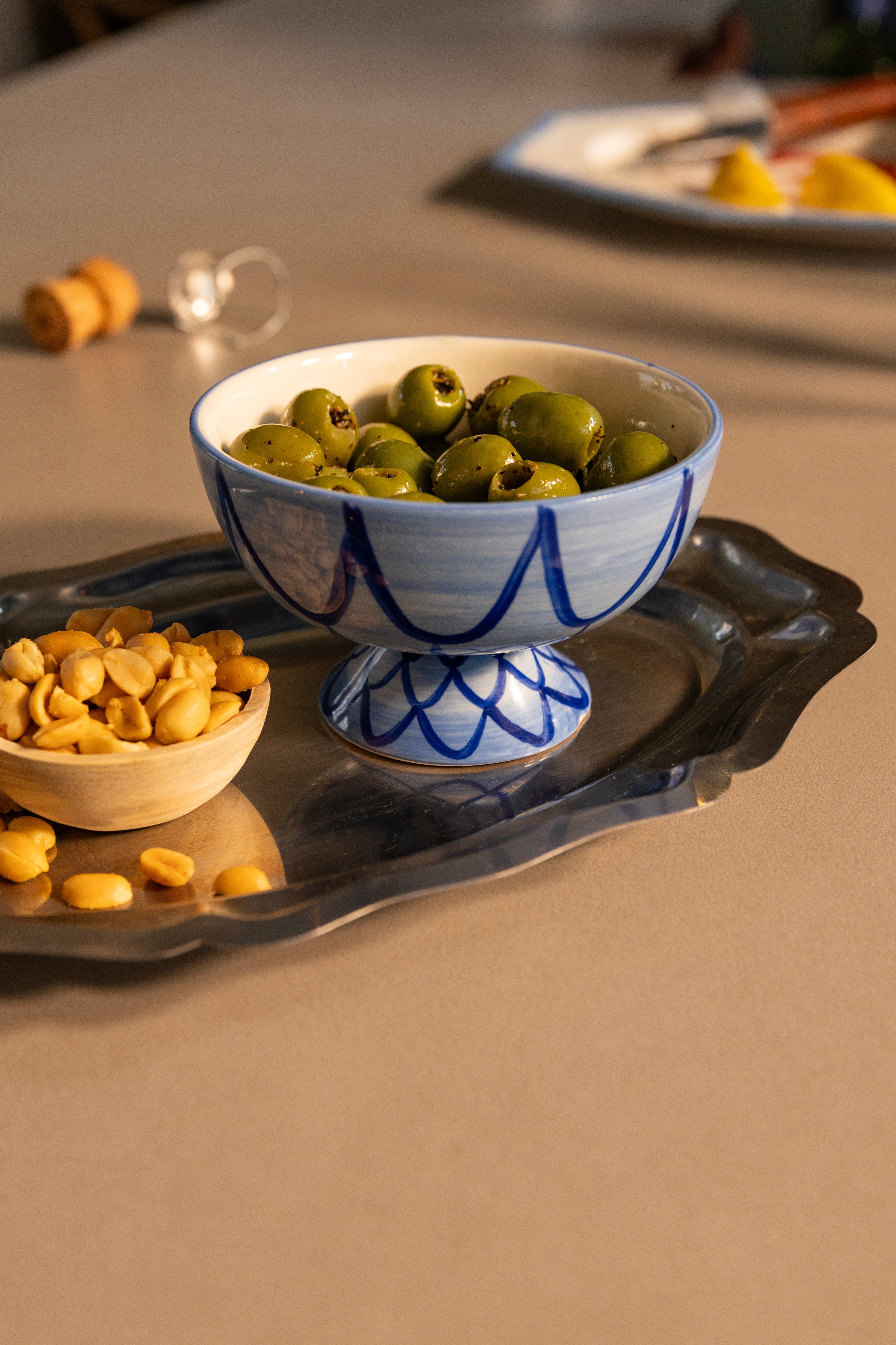 Set van kommen SIRENE blauw met wit