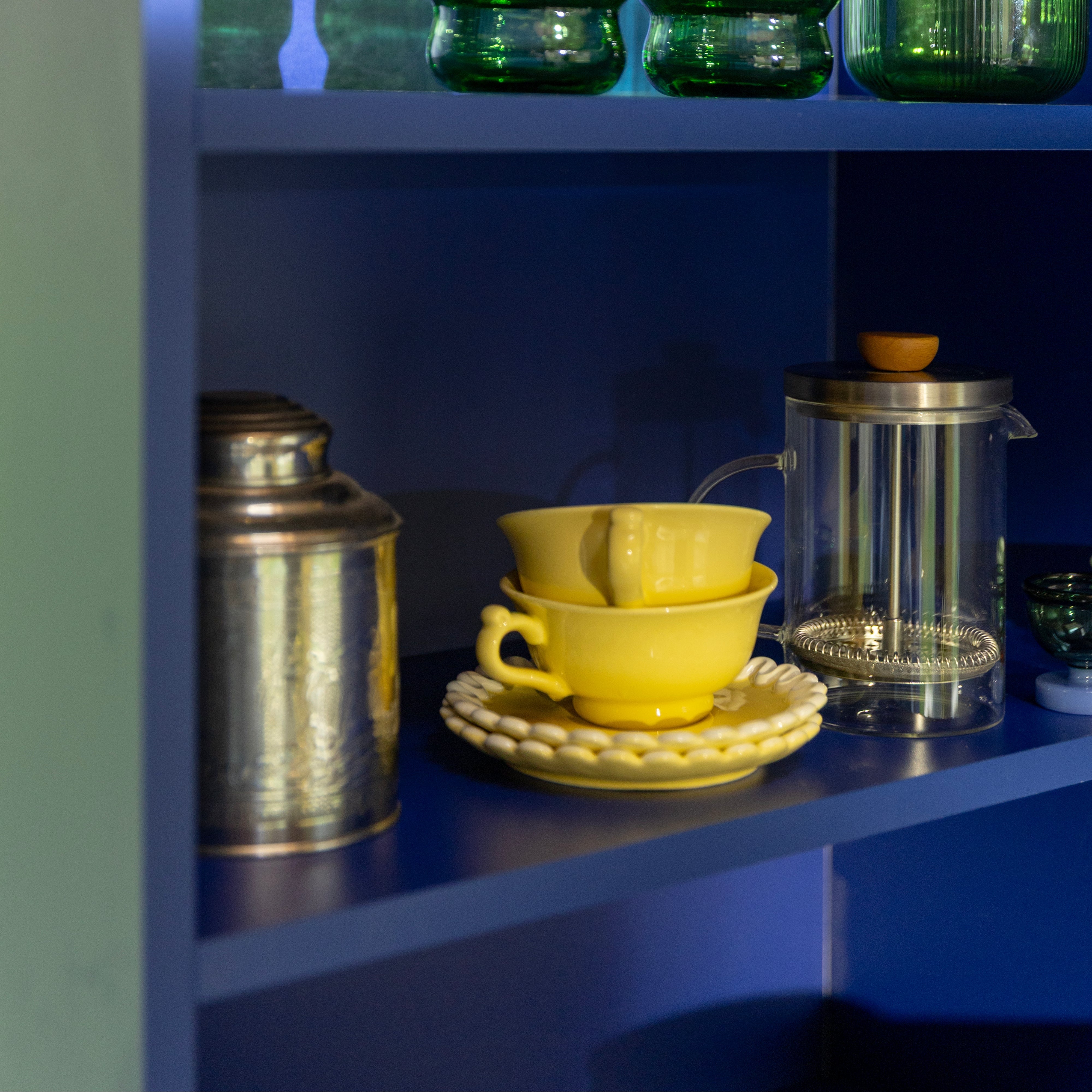 Set van kopjes met schotels WHIP geel