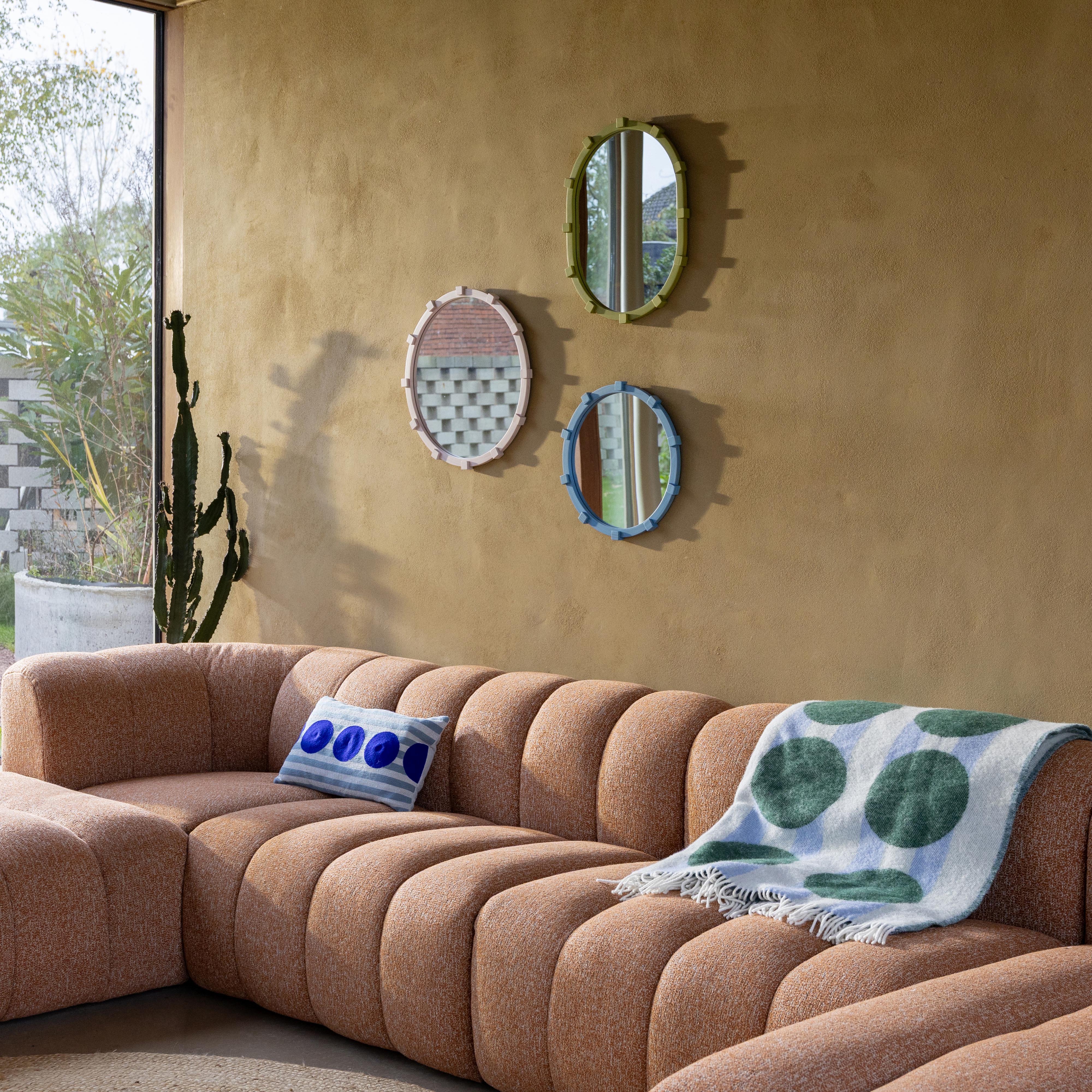 Kussenhoes DOT blauw met wit