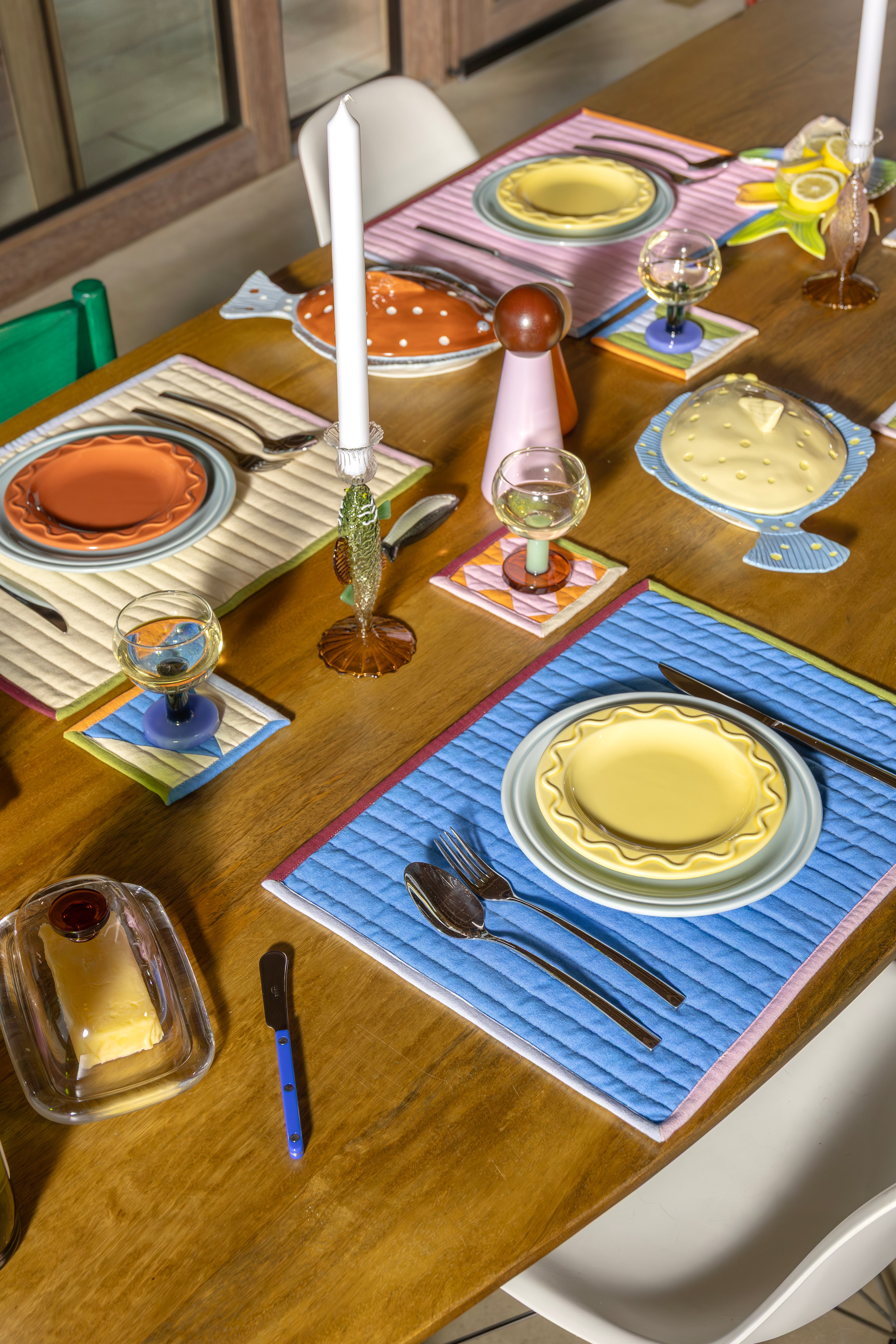 Bunte STITCH Tischuntersetzer