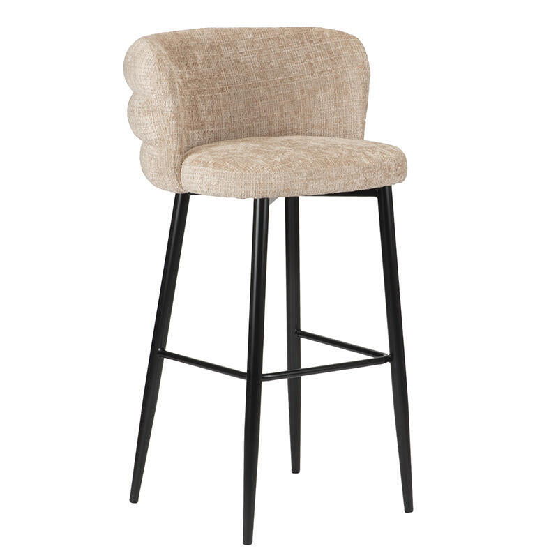 Hocker CLOUD crème beige met zwarte basis