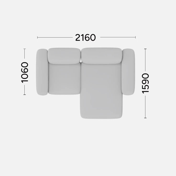 Right-sided corner sofa BABBLE customizable