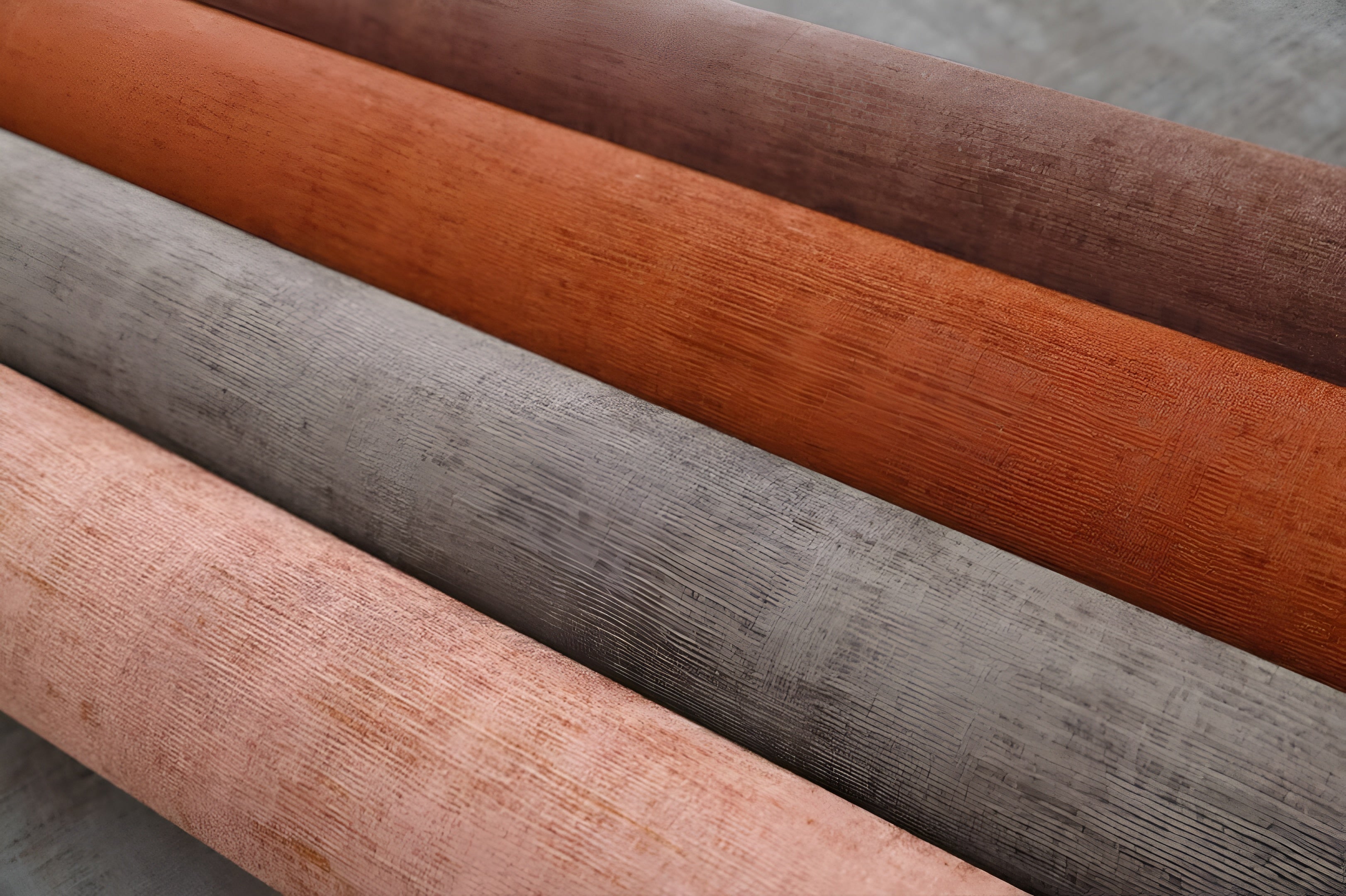 Strukturierte Tapete, die abgewetztes Leinen imitiert JOHARA - ASH GREY grau