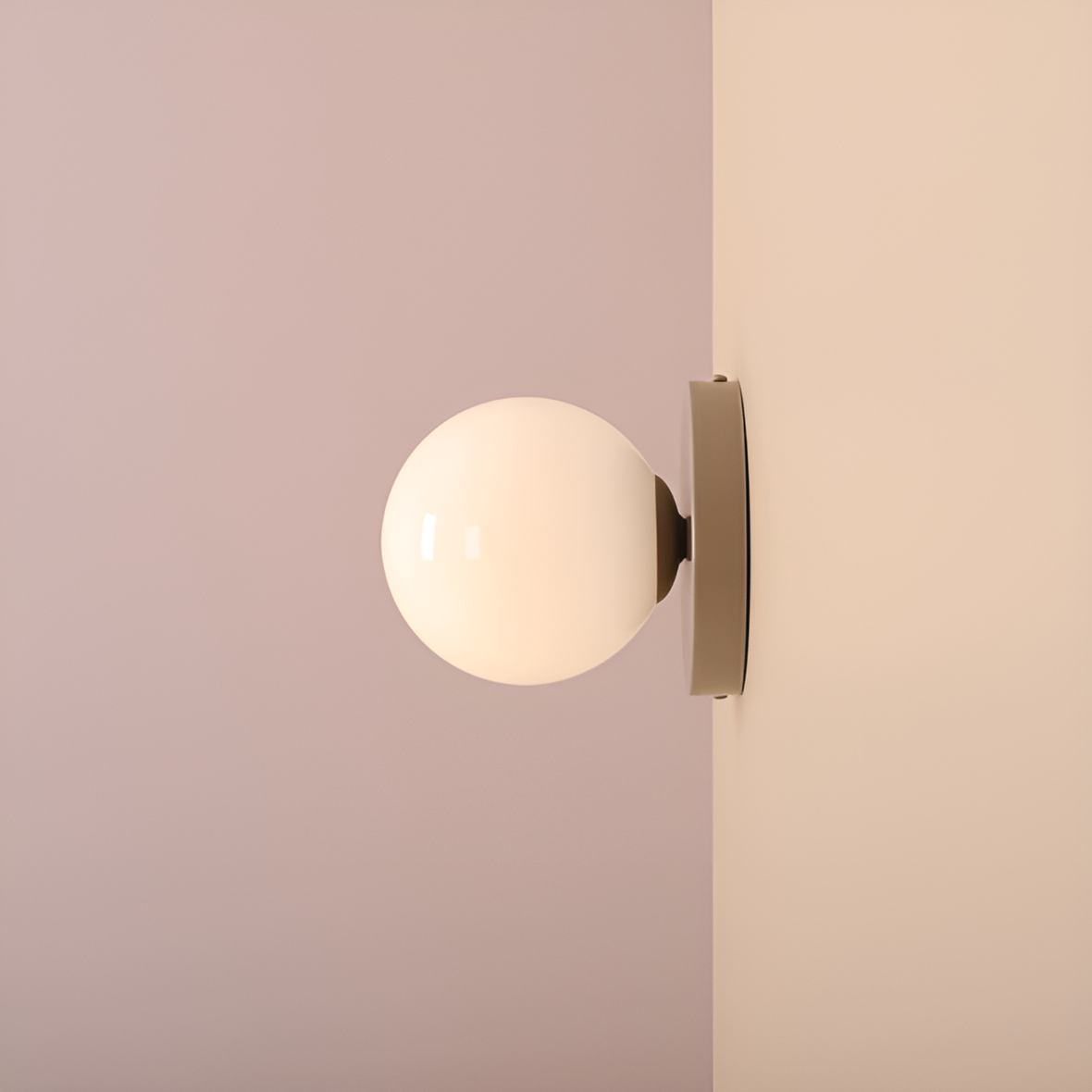 Ball Duo beige wall lamp