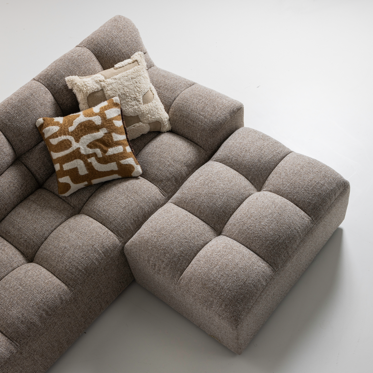 Puf ALLURE lichtbeige mélange