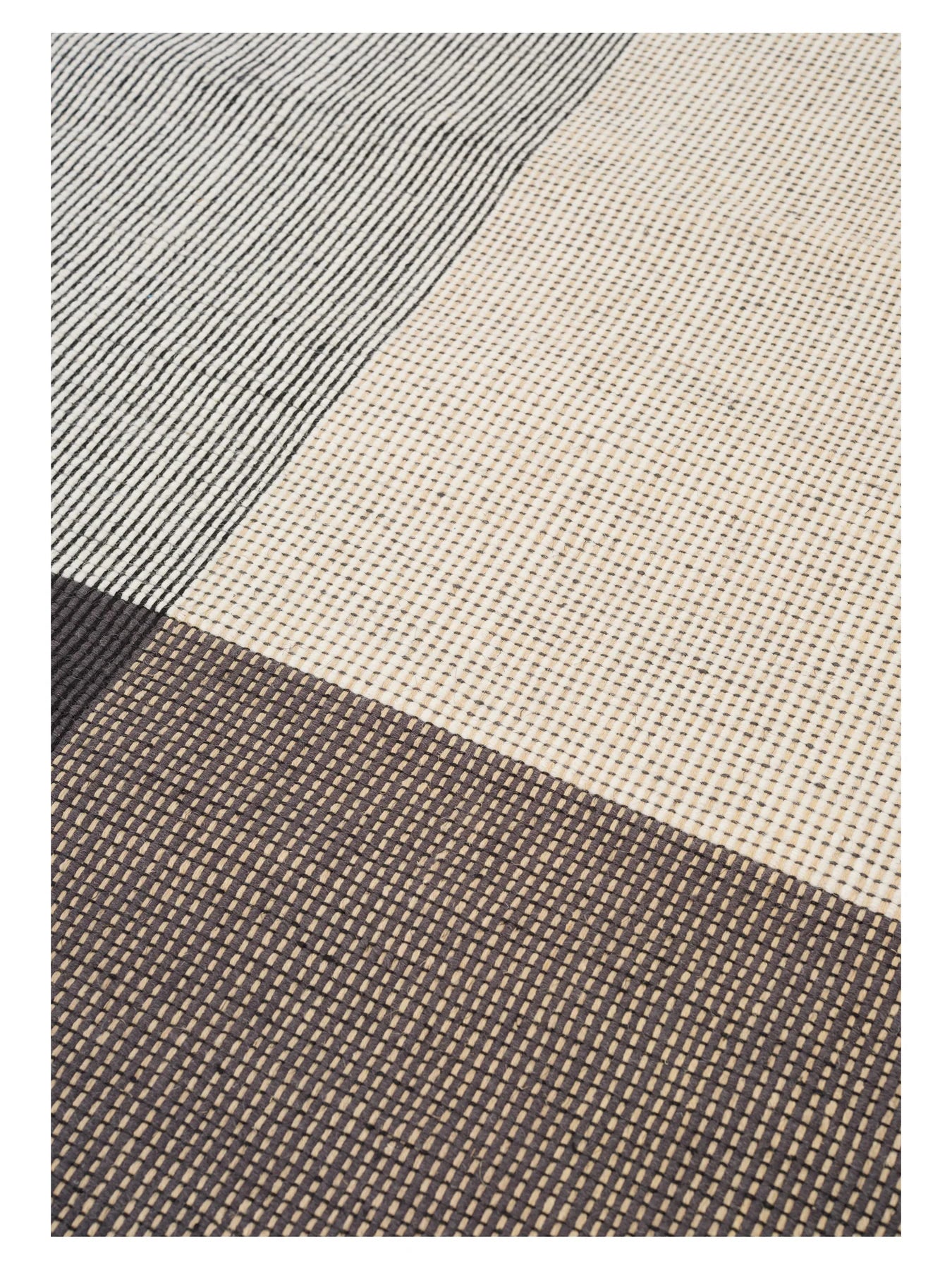 BOLOGNA Rug - GREY black with beige