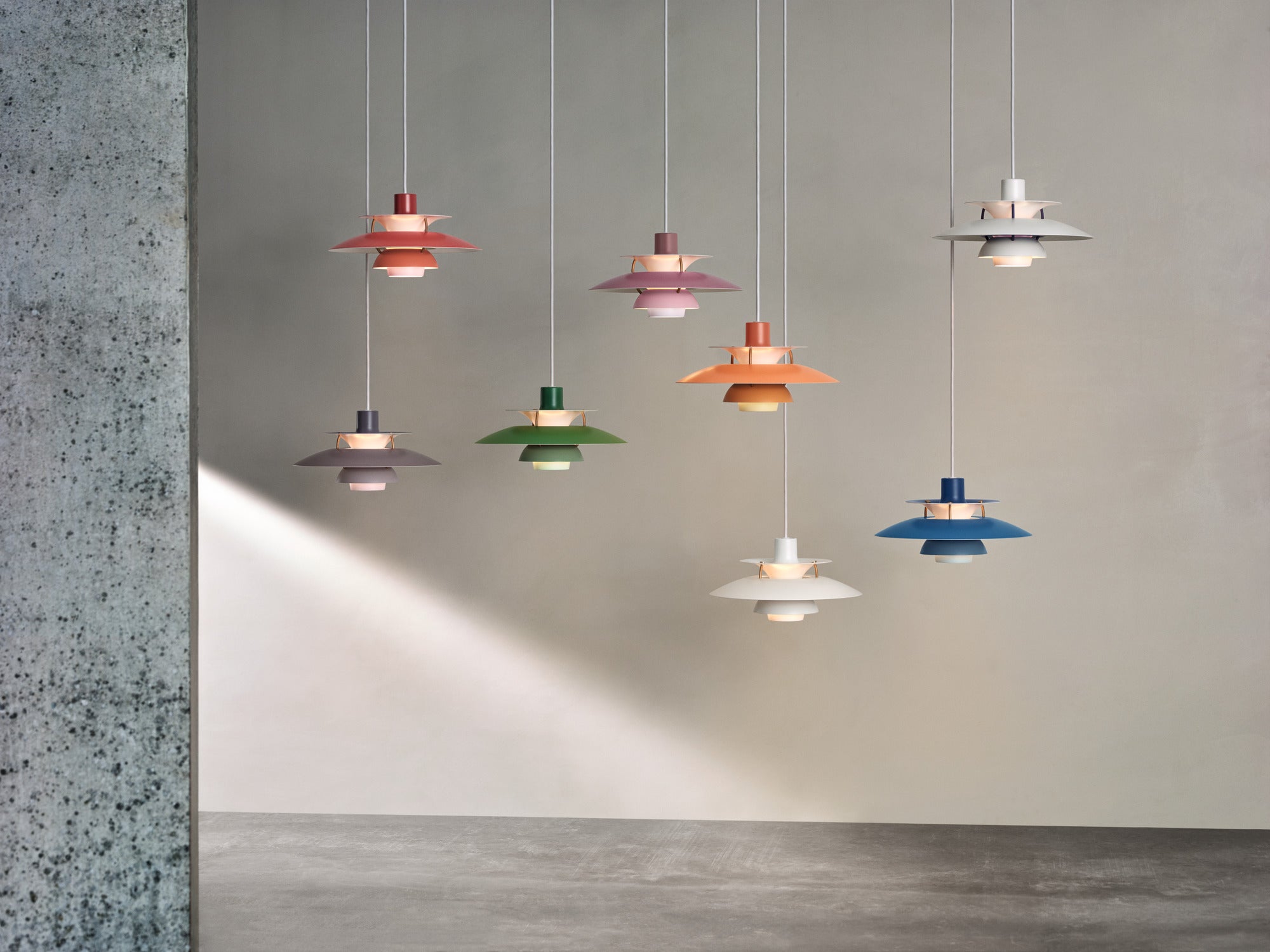 Lampa wisząca PH 5 odcienie czerwonego