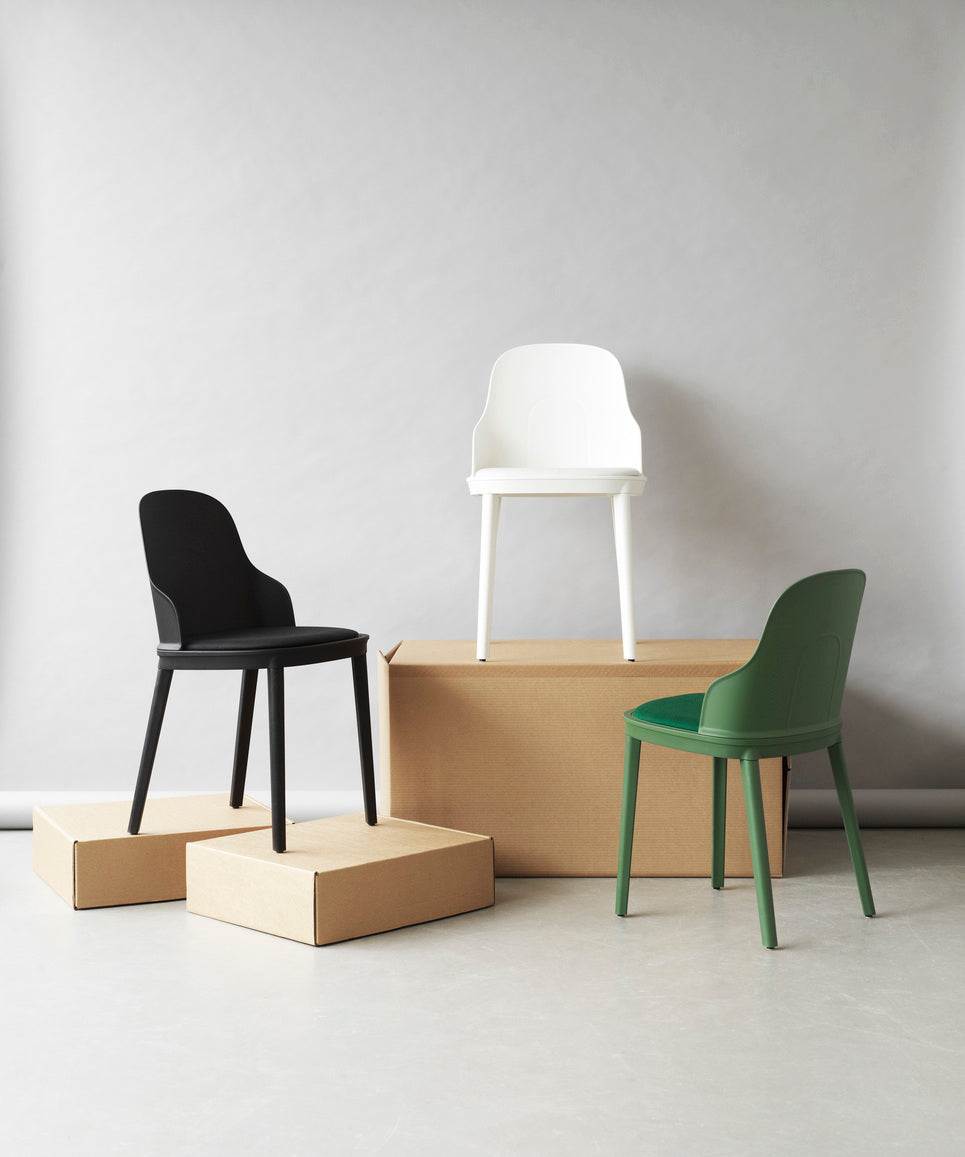 Allez PP Green Stuhl mit Hauptlinie Flachspolster