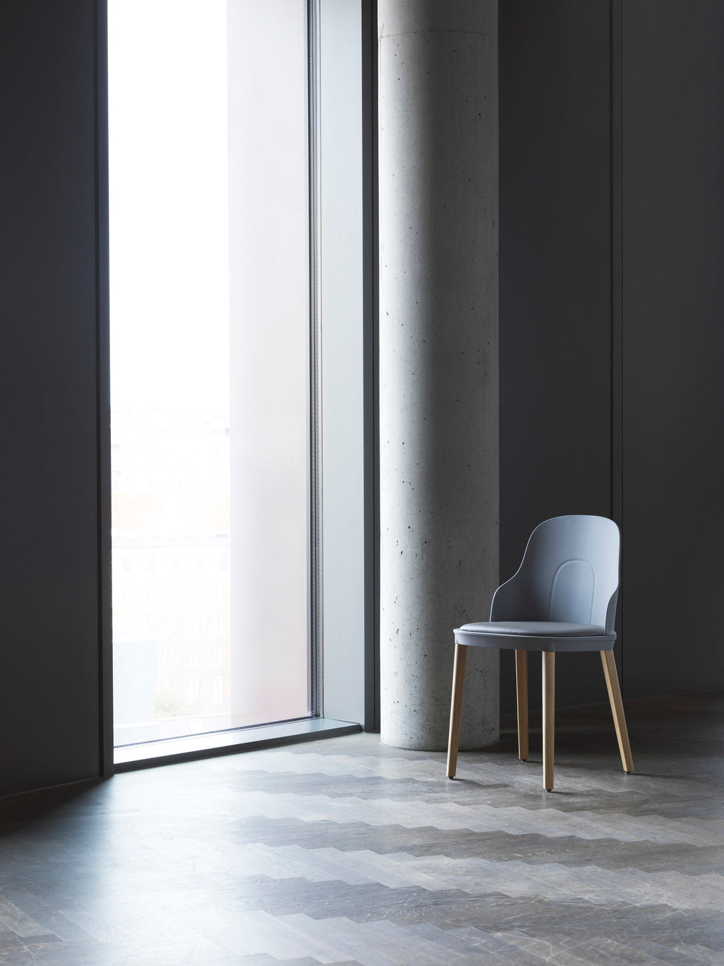 Stoel ALLEZ groen Sunbrella Canvas met eiken basis