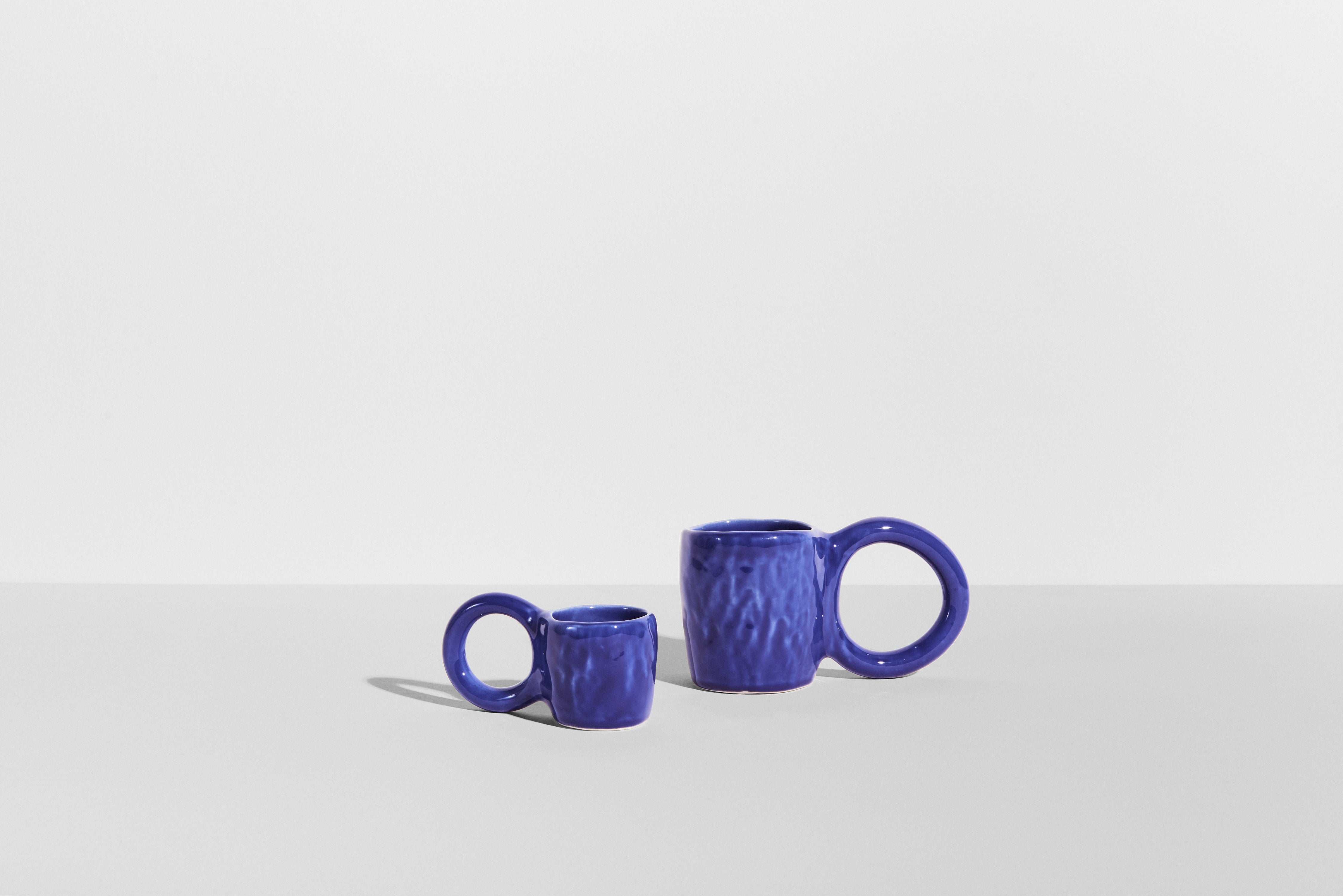 Set van blauwe espresso kopjes DONUT