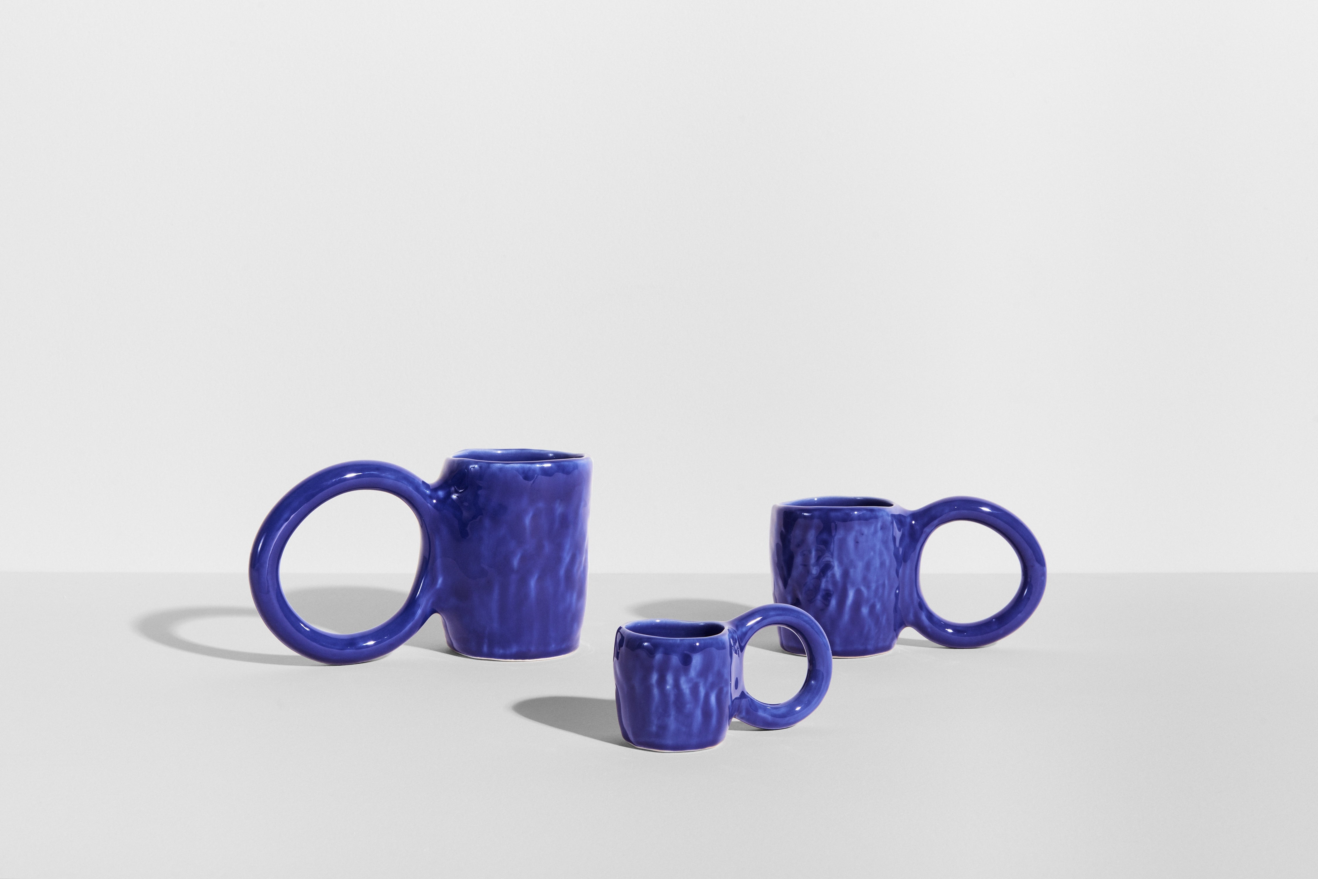 Set van blauwe espresso kopjes DONUT