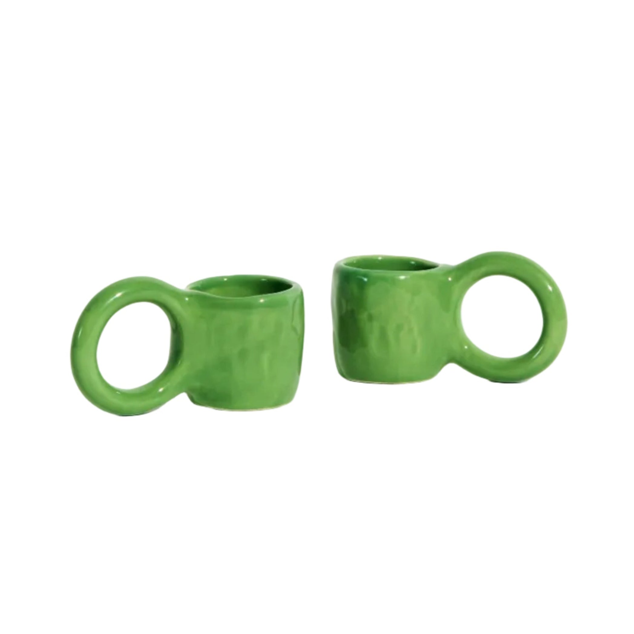 Set van groene espresso kopjes DONUT