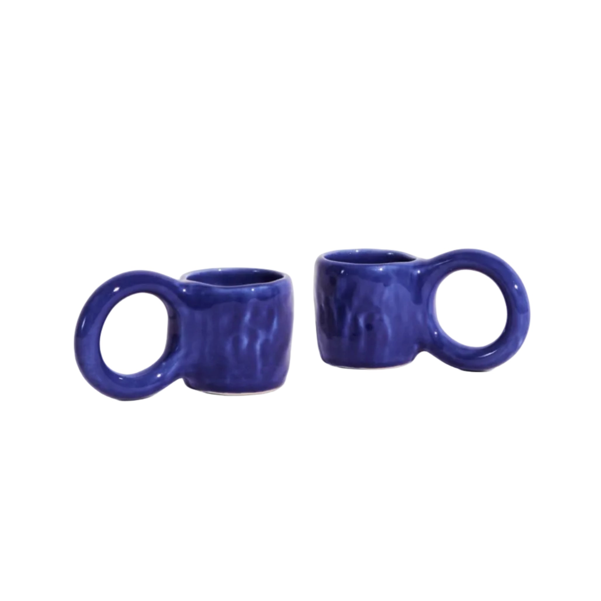 Set van blauwe espresso kopjes DONUT