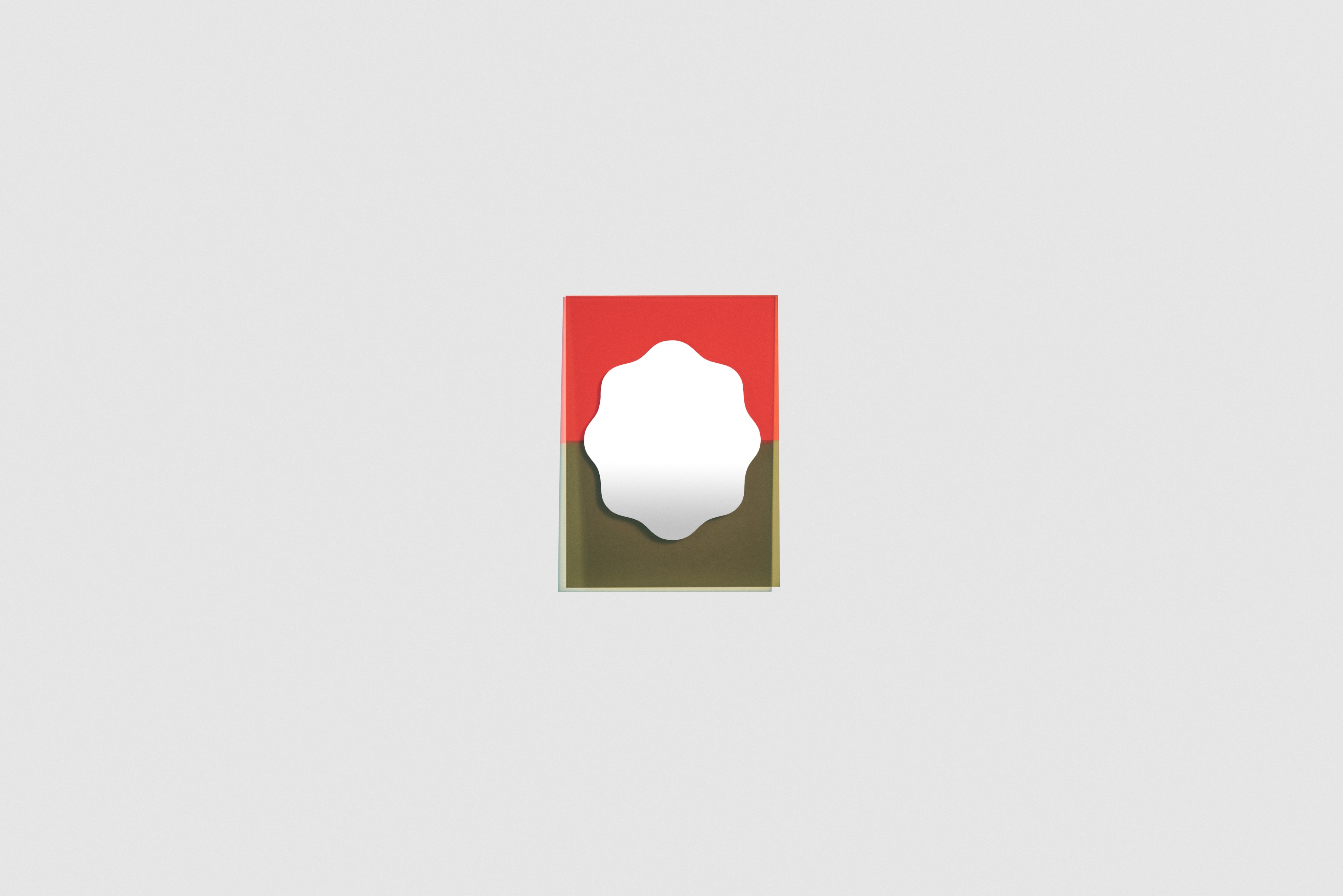 WANDER wandspiegel groen met rood