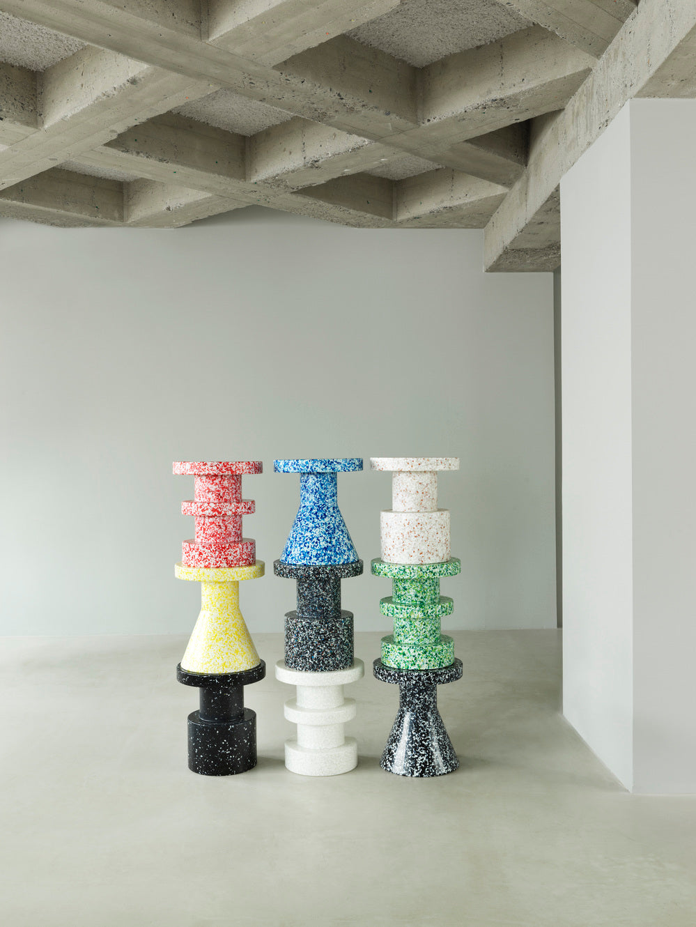 White bit side table