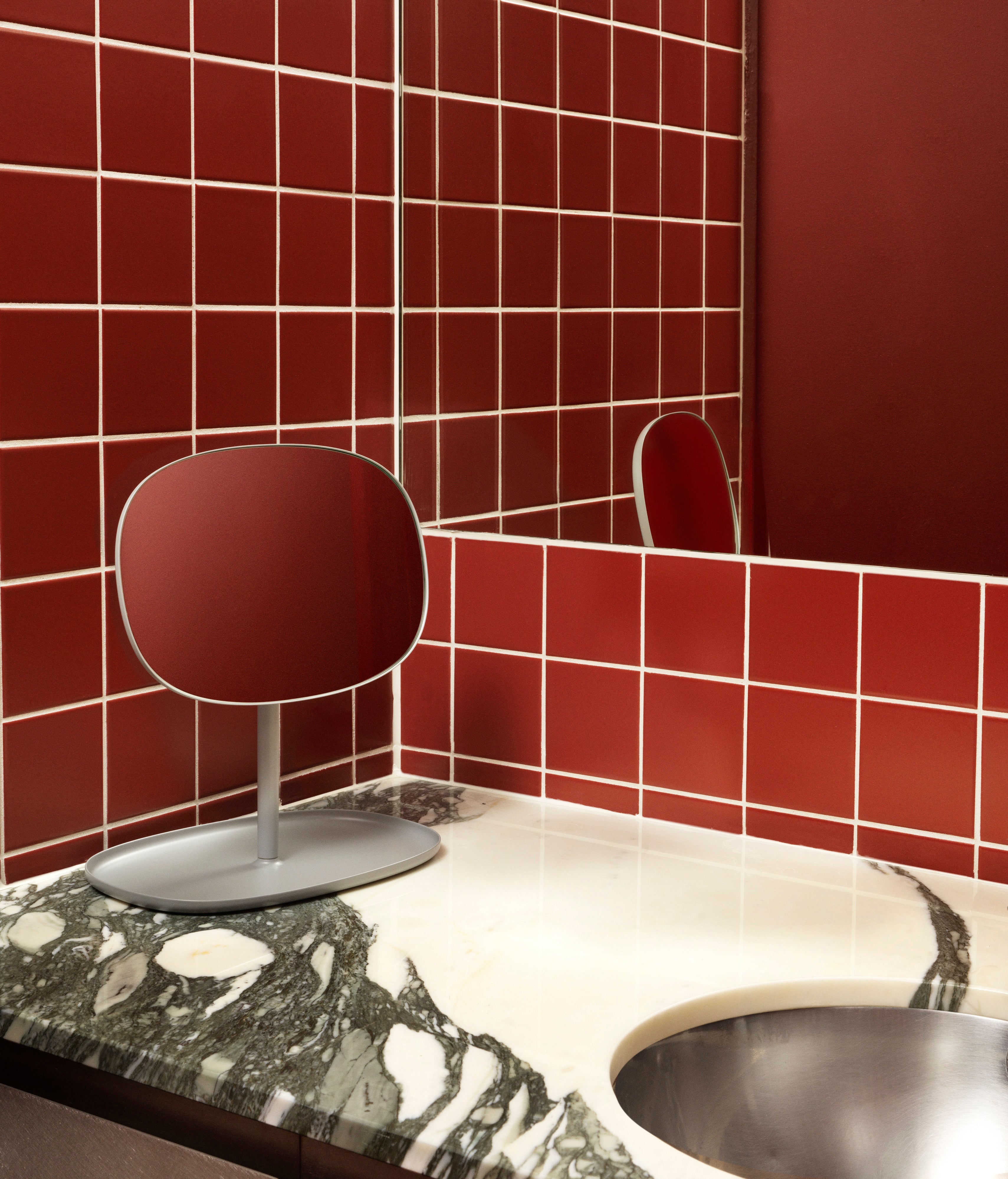 Lustro z podstawką FLIP szary