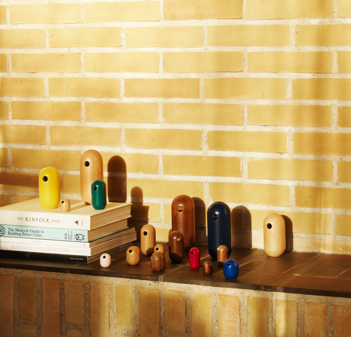 Houten figuur KLEIN VOGEL donkerblauw