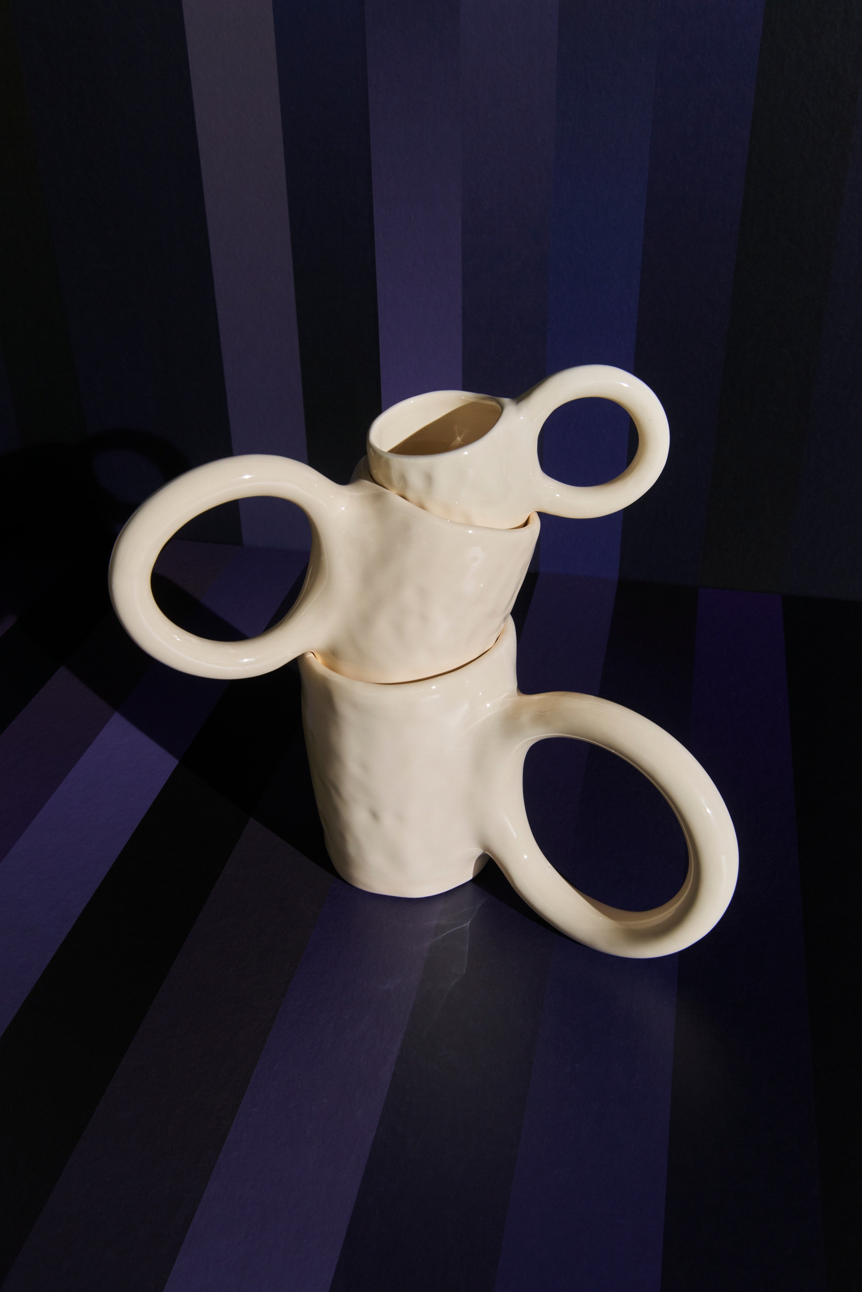 Set van vanille DONUT espresso kopjes