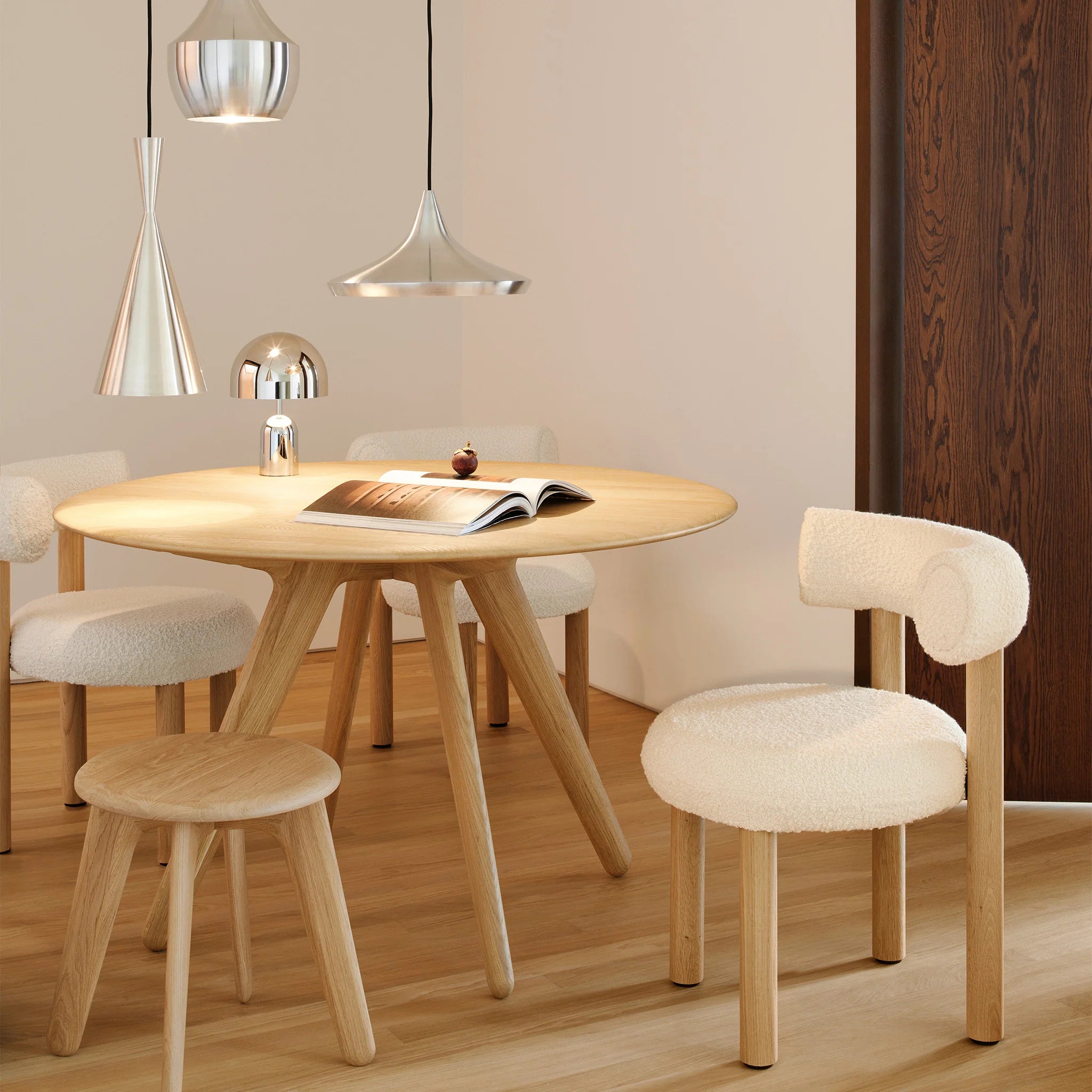 Stół okrągły SLAB drewno dębowe