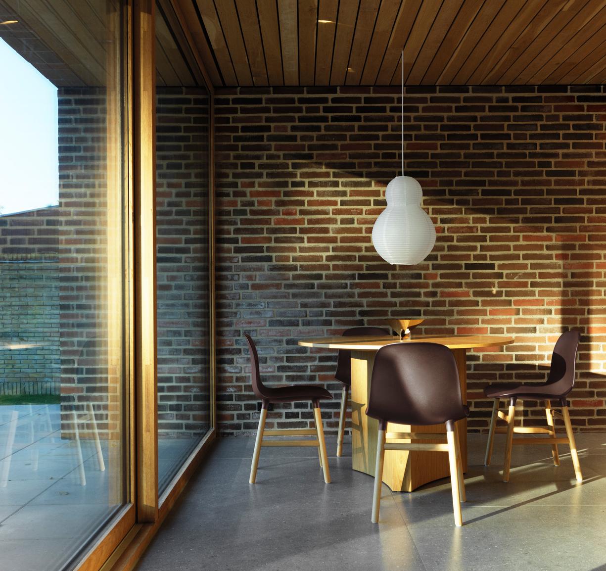 Black Form Chair with a black oak base