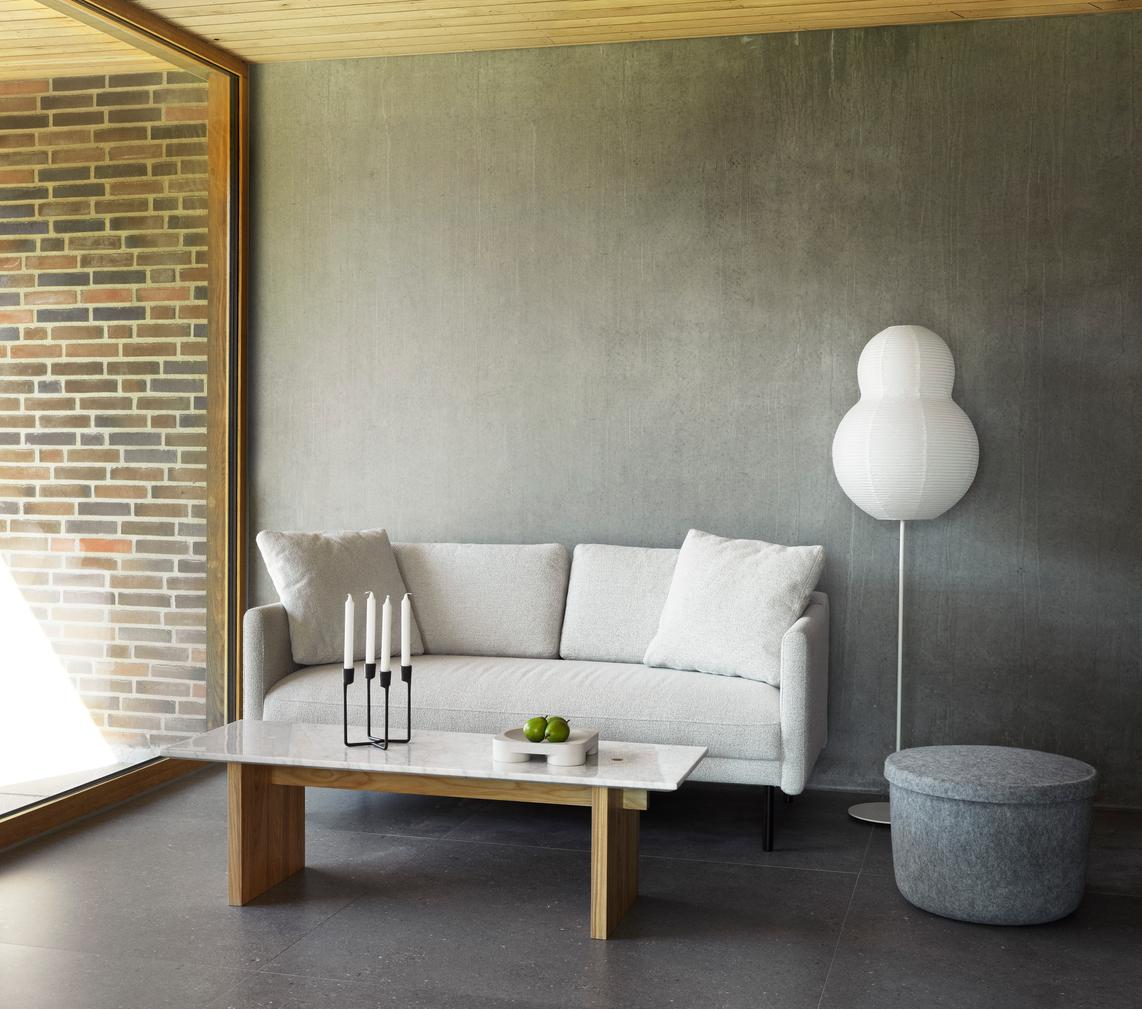 Pouf with hide brown storage