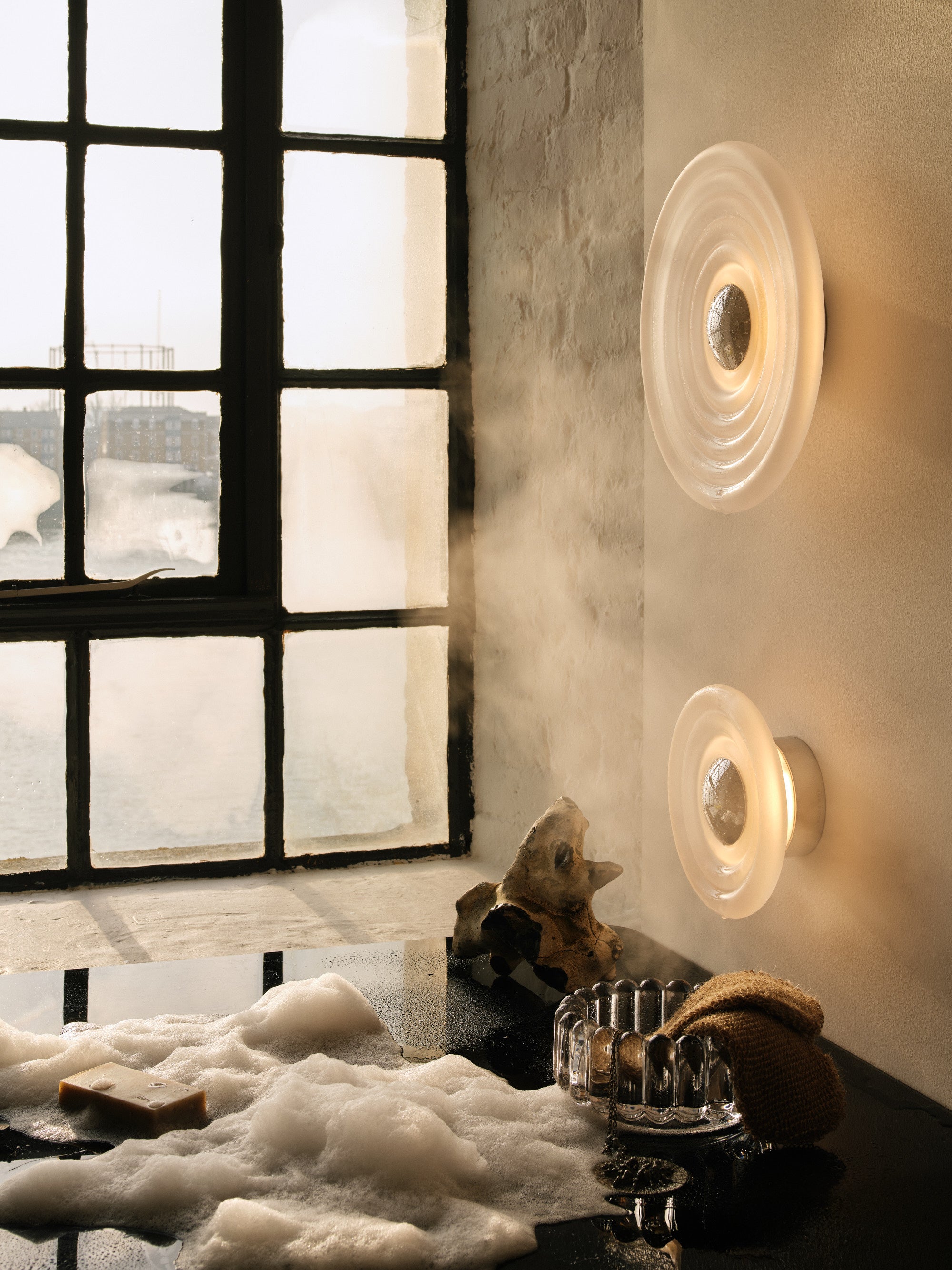 Wandleuchte PRESS mattes Glas