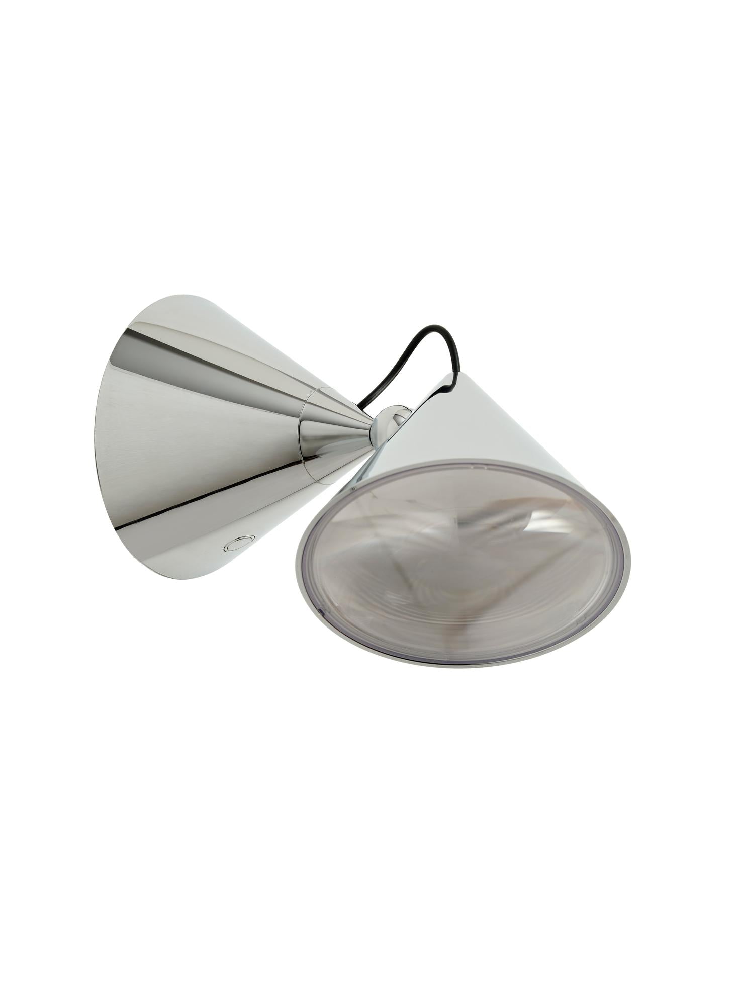 Verstelbare wandlamp POSE zilver