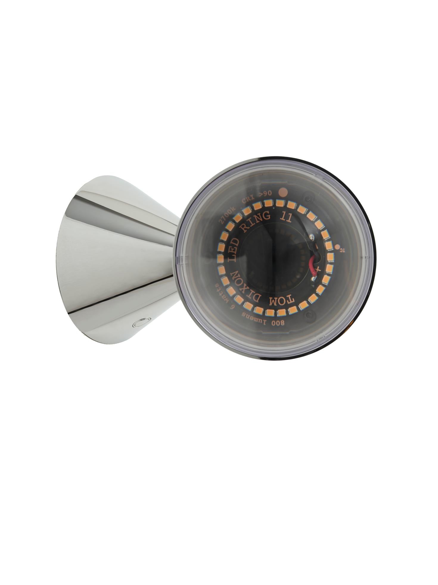 Verstelbare wandlamp POSE zilver