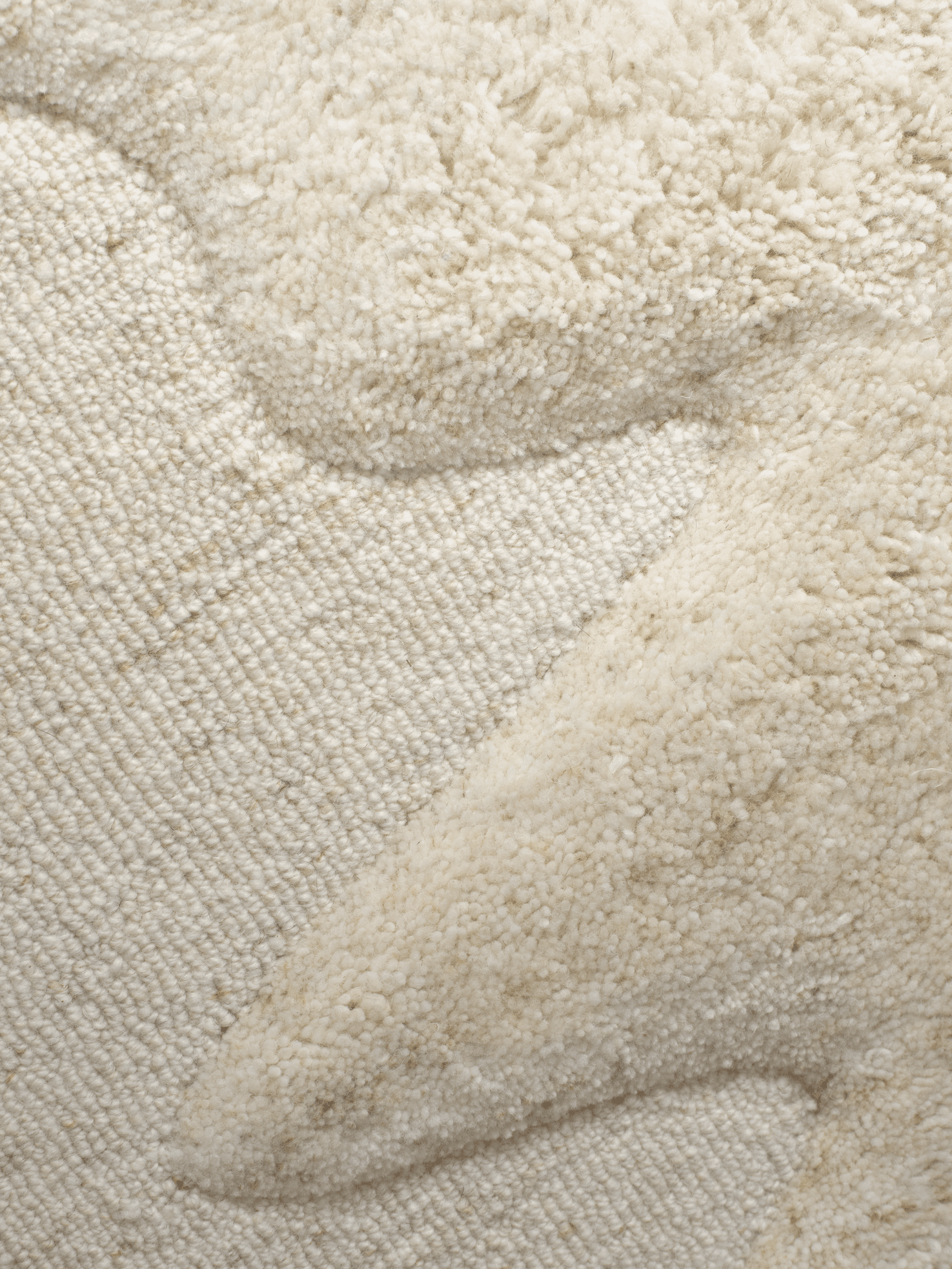 WOBBLE crème tapijt