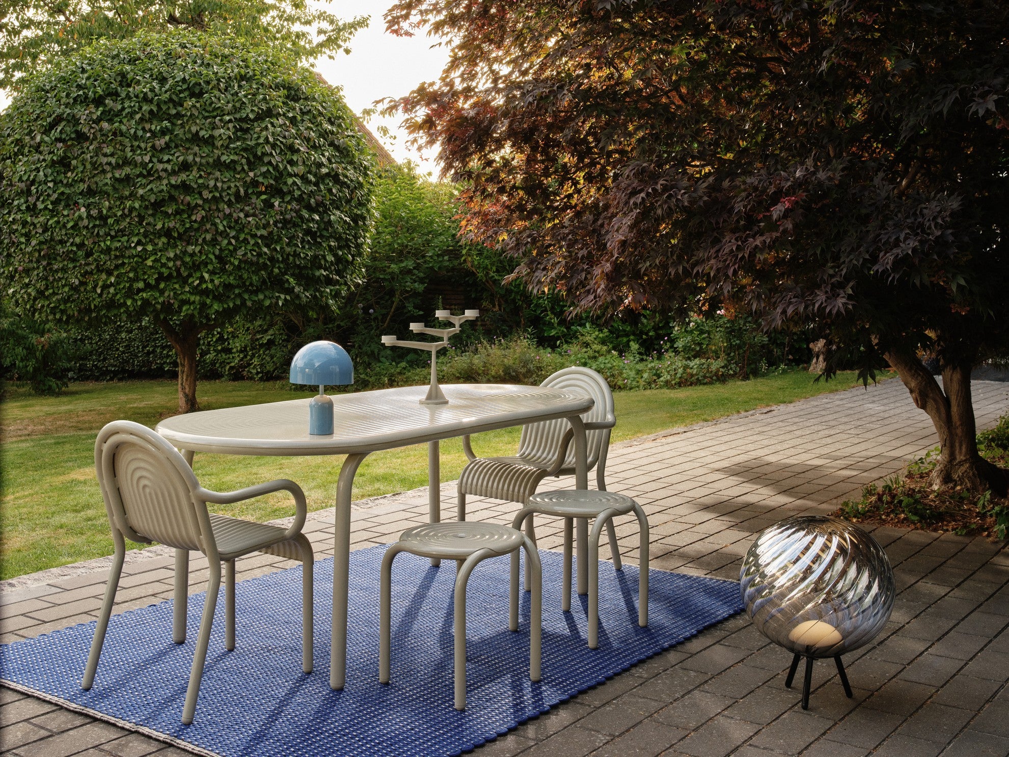 Buitenkleed CORD blauw