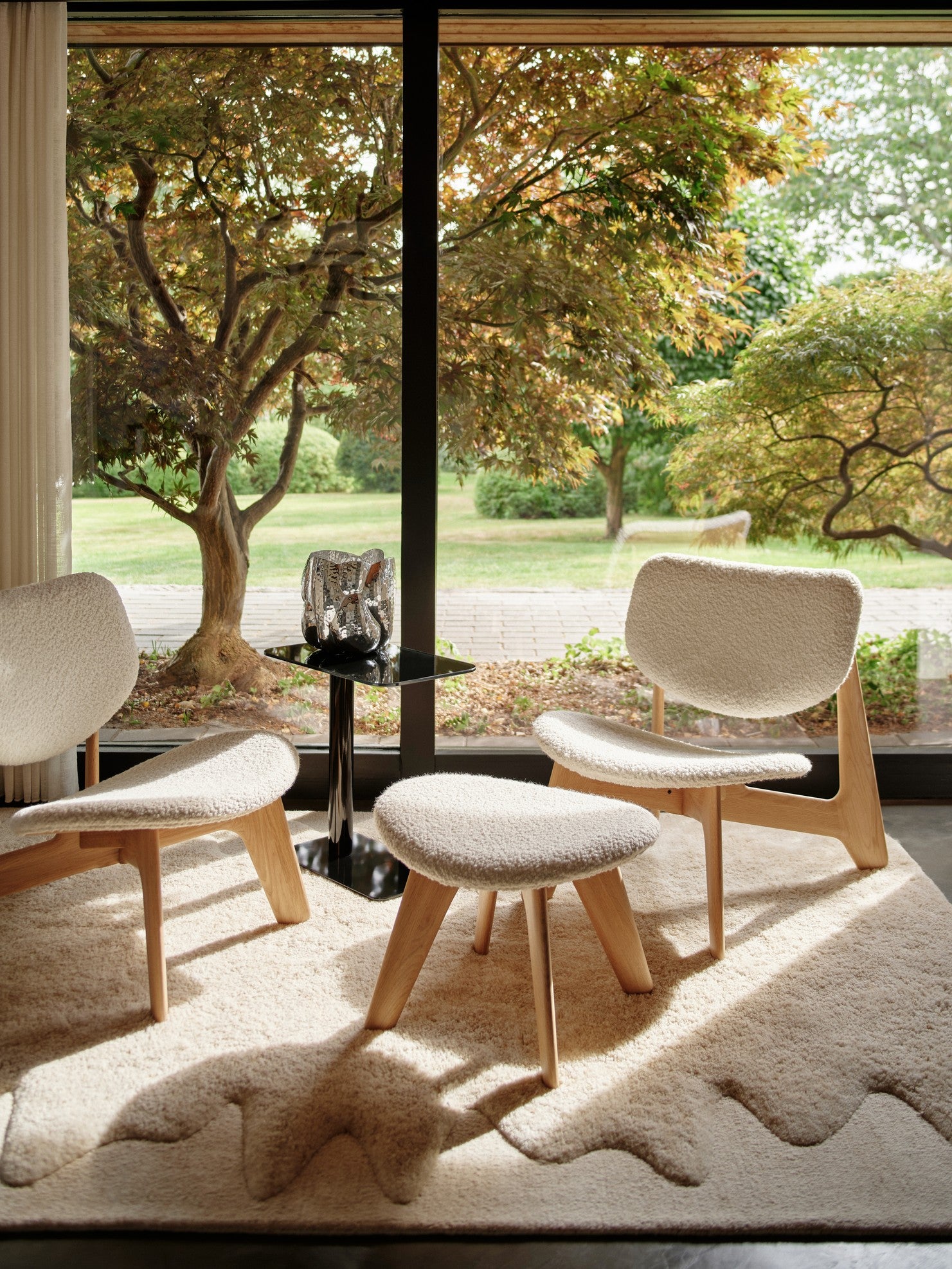 WOBBLE crème tapijt