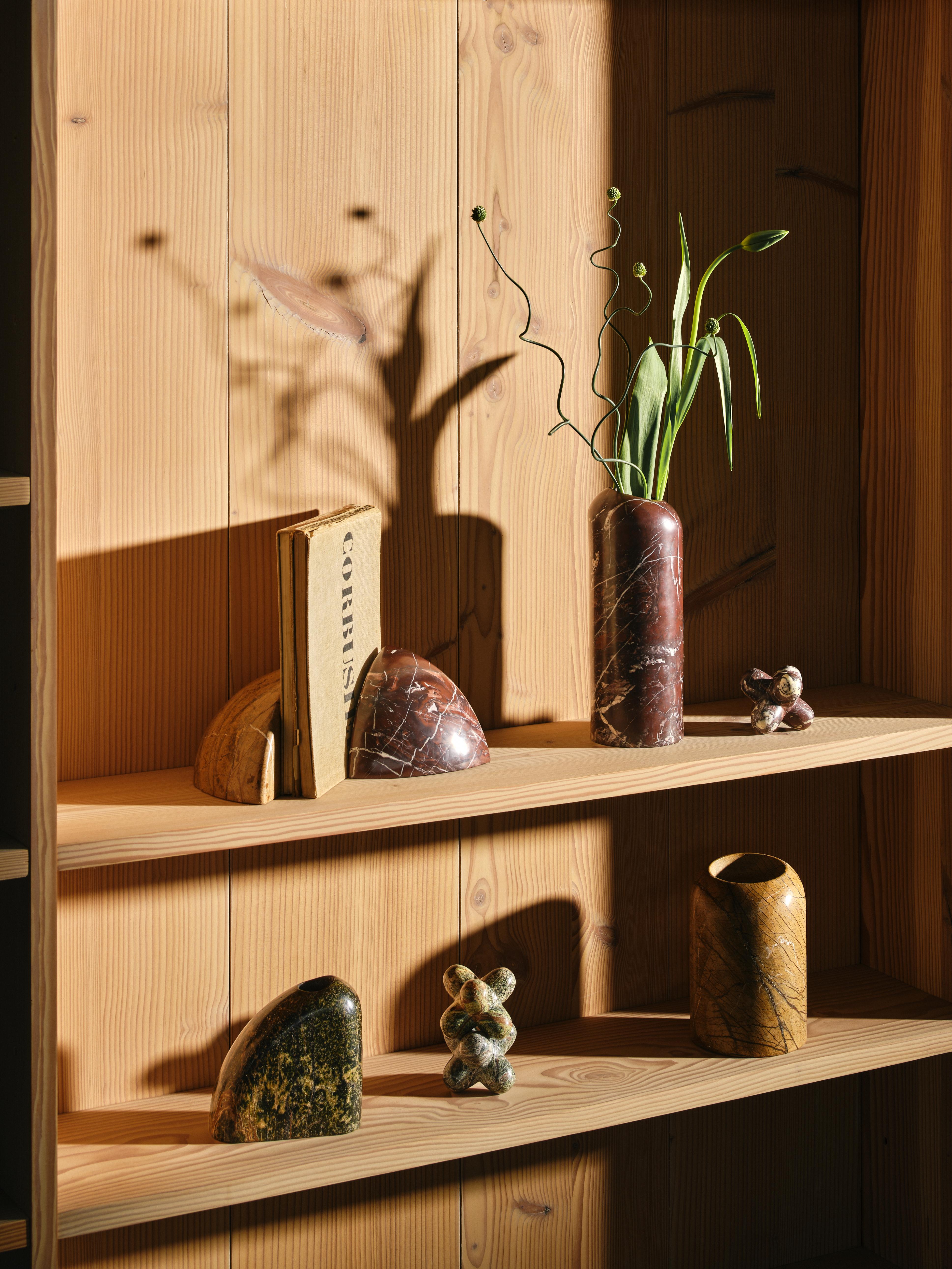 Decoratie JACK groene marmer bos