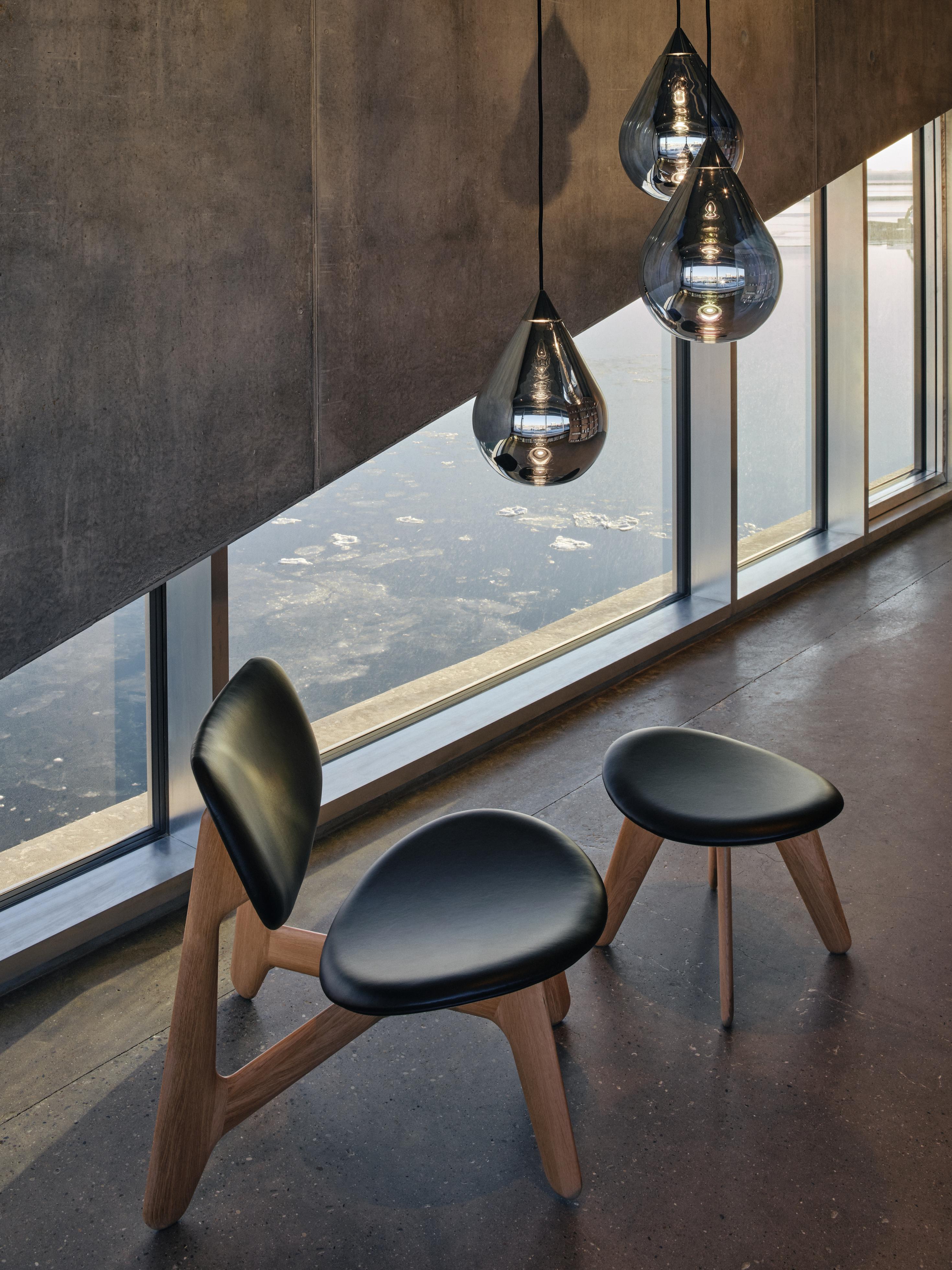 Lampa wisząca FLARE BEAD srebrny klosz