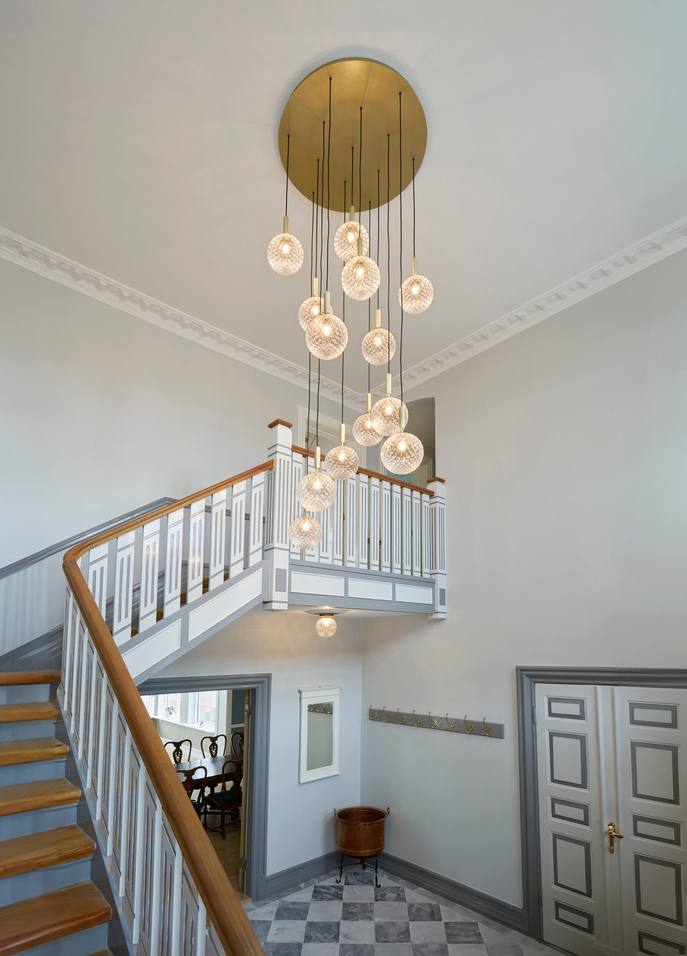 Hanglamp MIIRA 13 grafiet met opaalglas