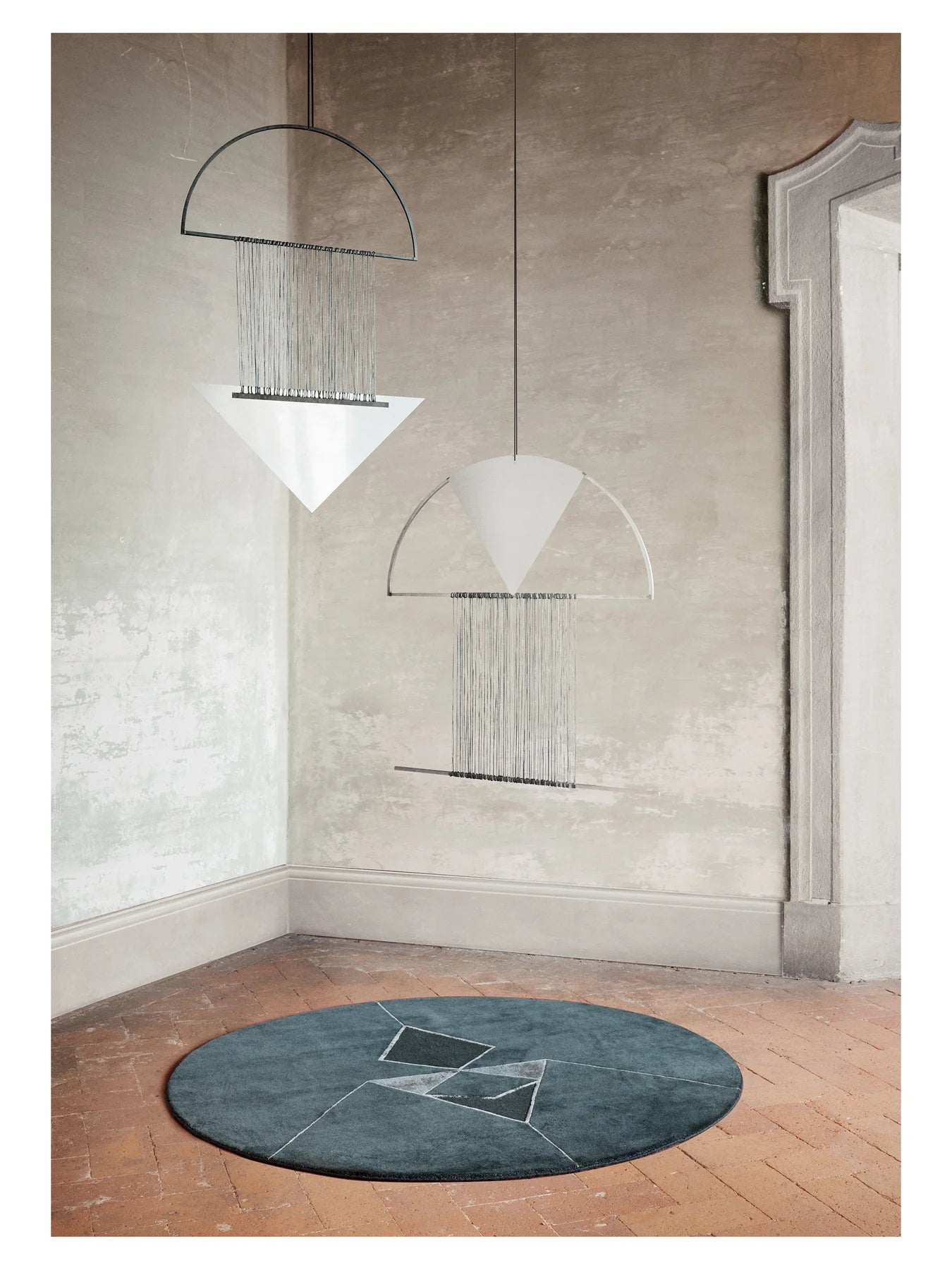 MACHIKO Round Rug - GRANITE Green