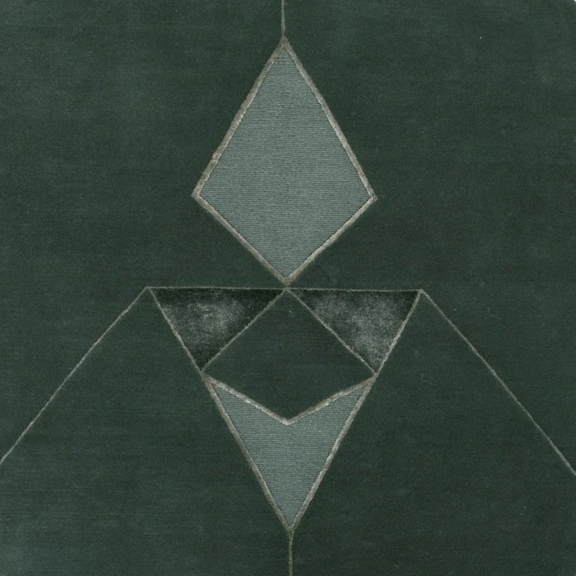 MACHIKO Round Rug - GRANITE Green