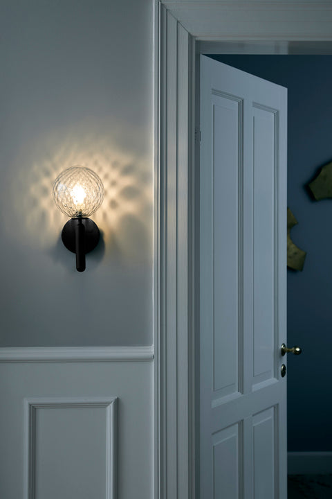 MIIRA Wall Lamp in Graphite with Transparent Glass