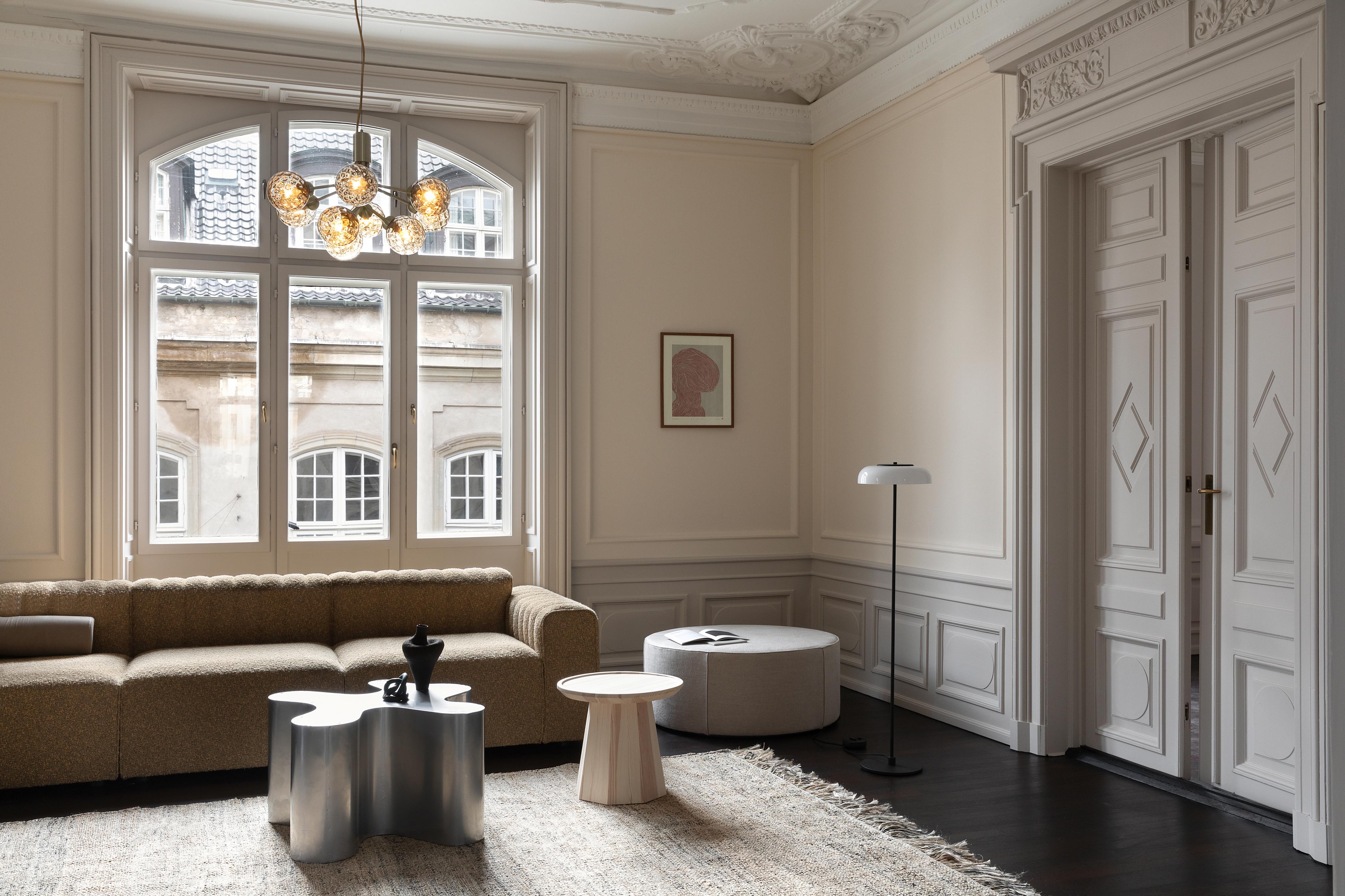 Hanglamp APIALES 9 messing met gouden glas