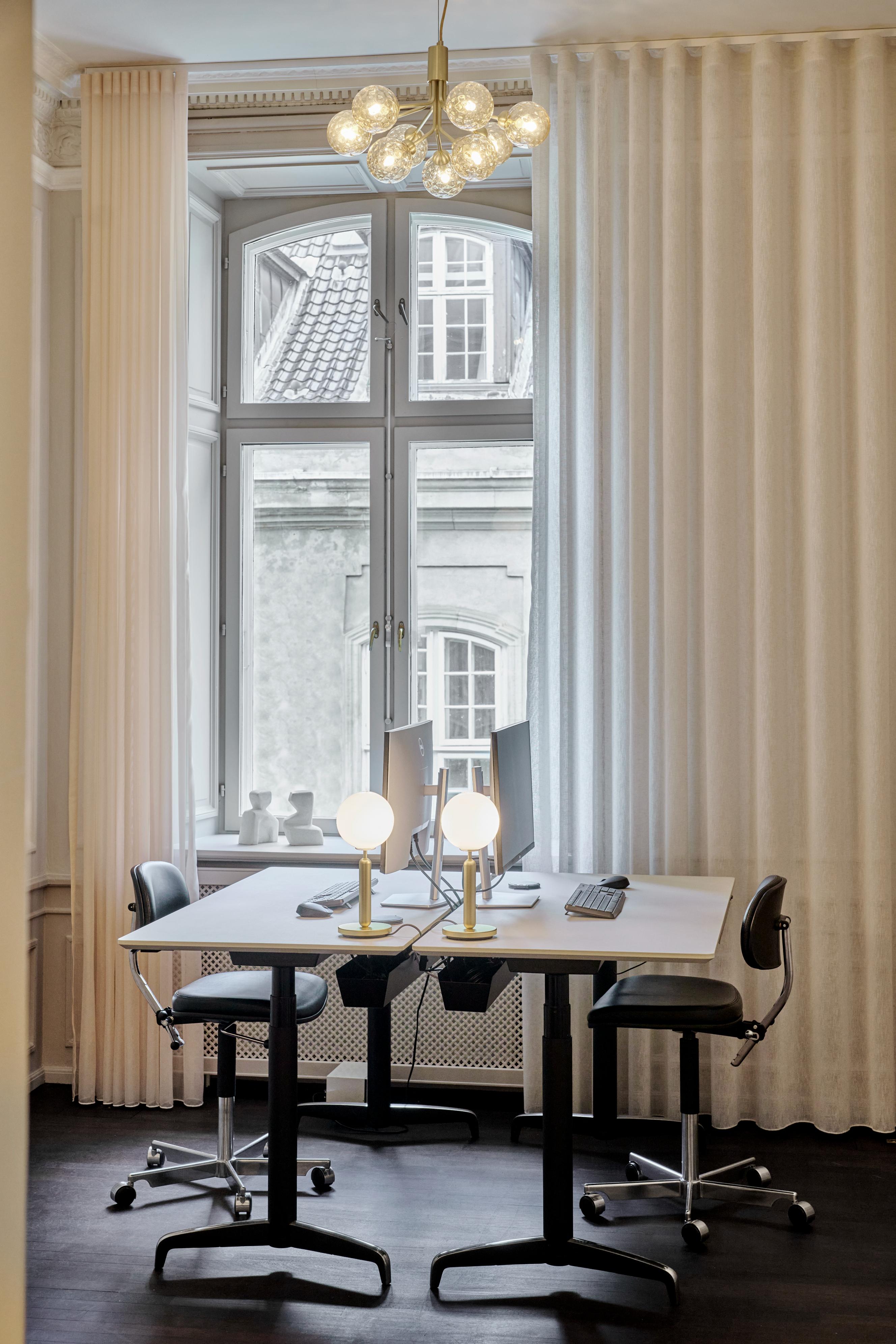 Hanglamp APIALES 9 messing met gouden glas