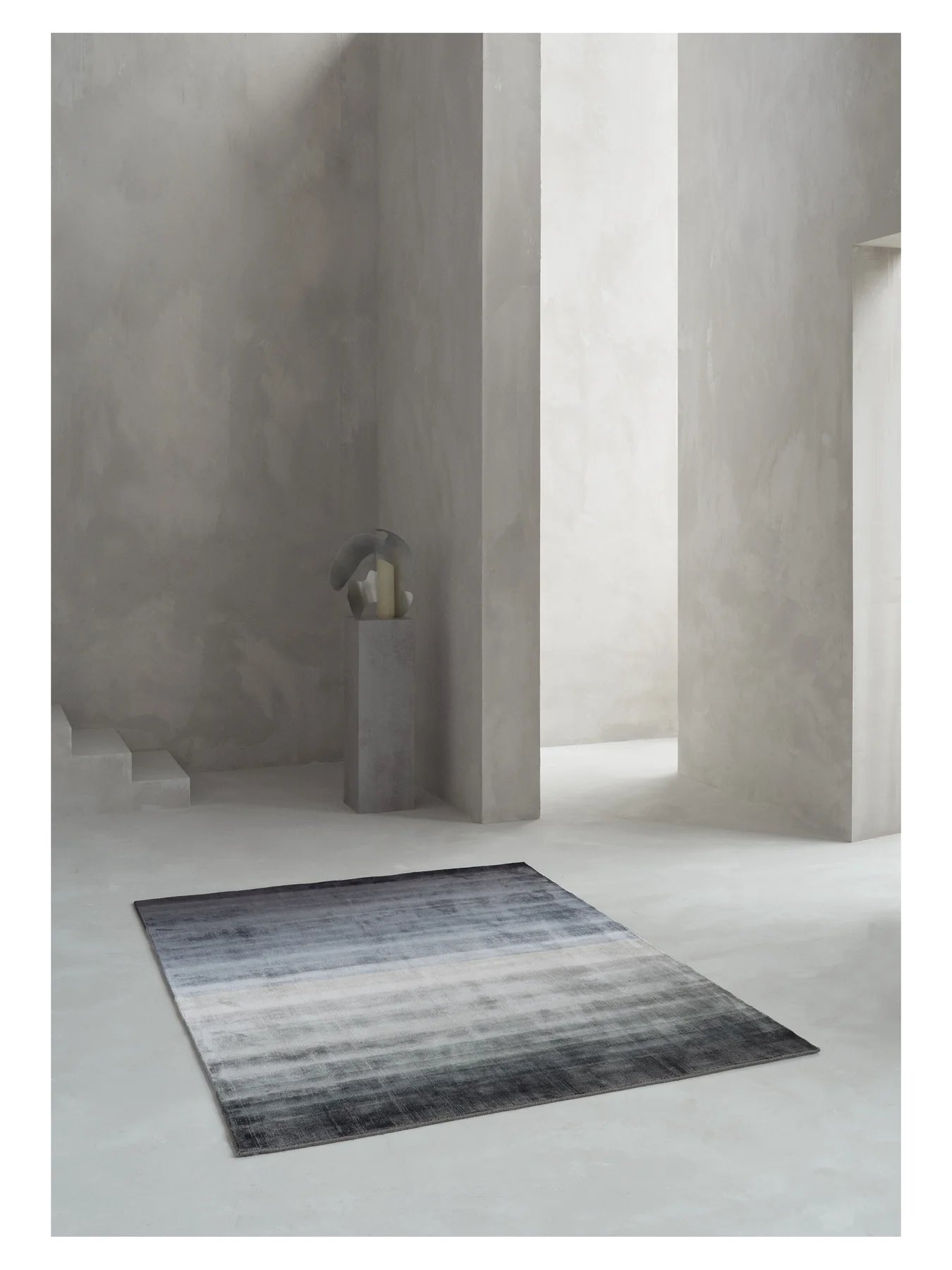 COMBINATION rug - JADE blue with gray