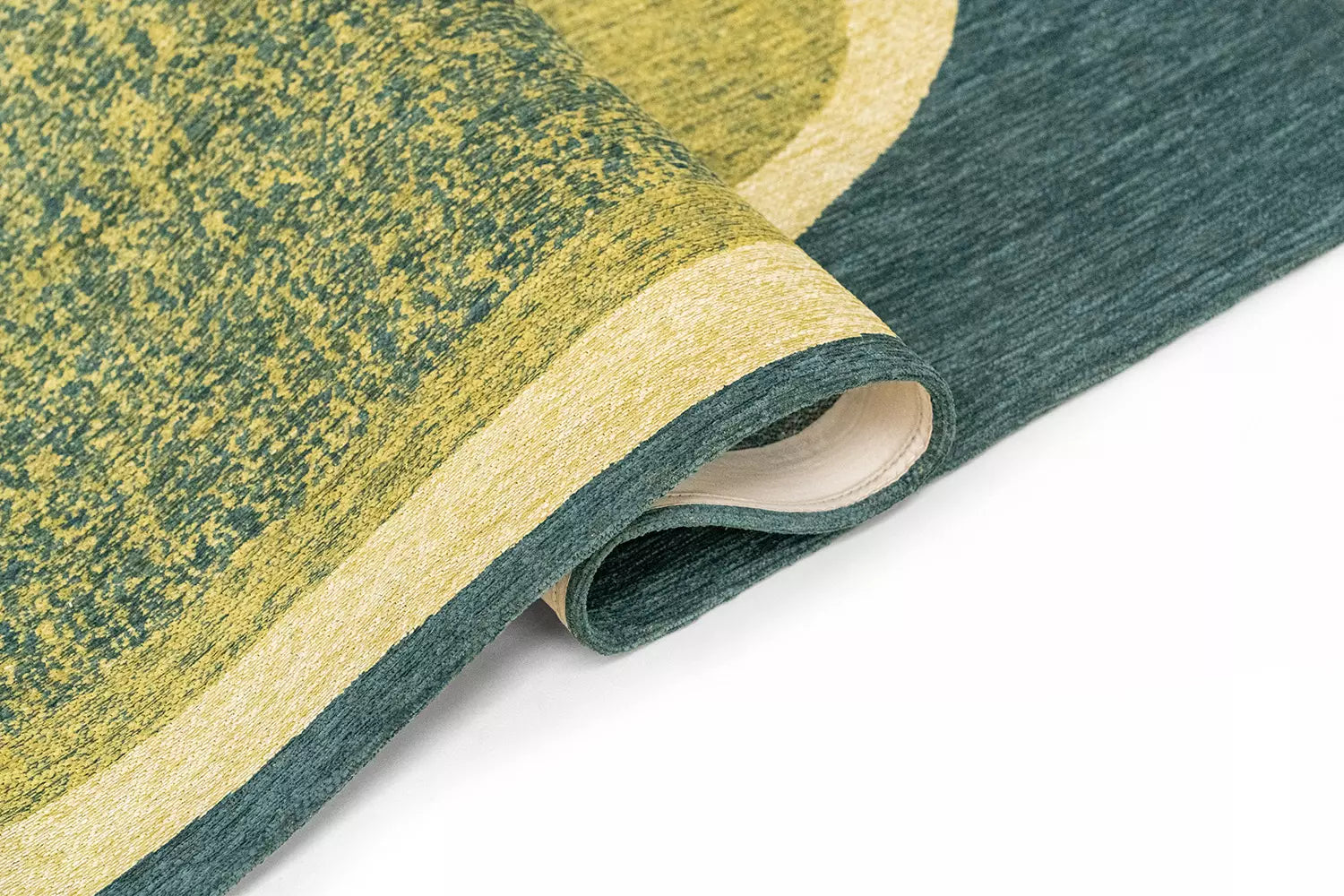 Vloerkleed MARBLE groen met blauw en beige