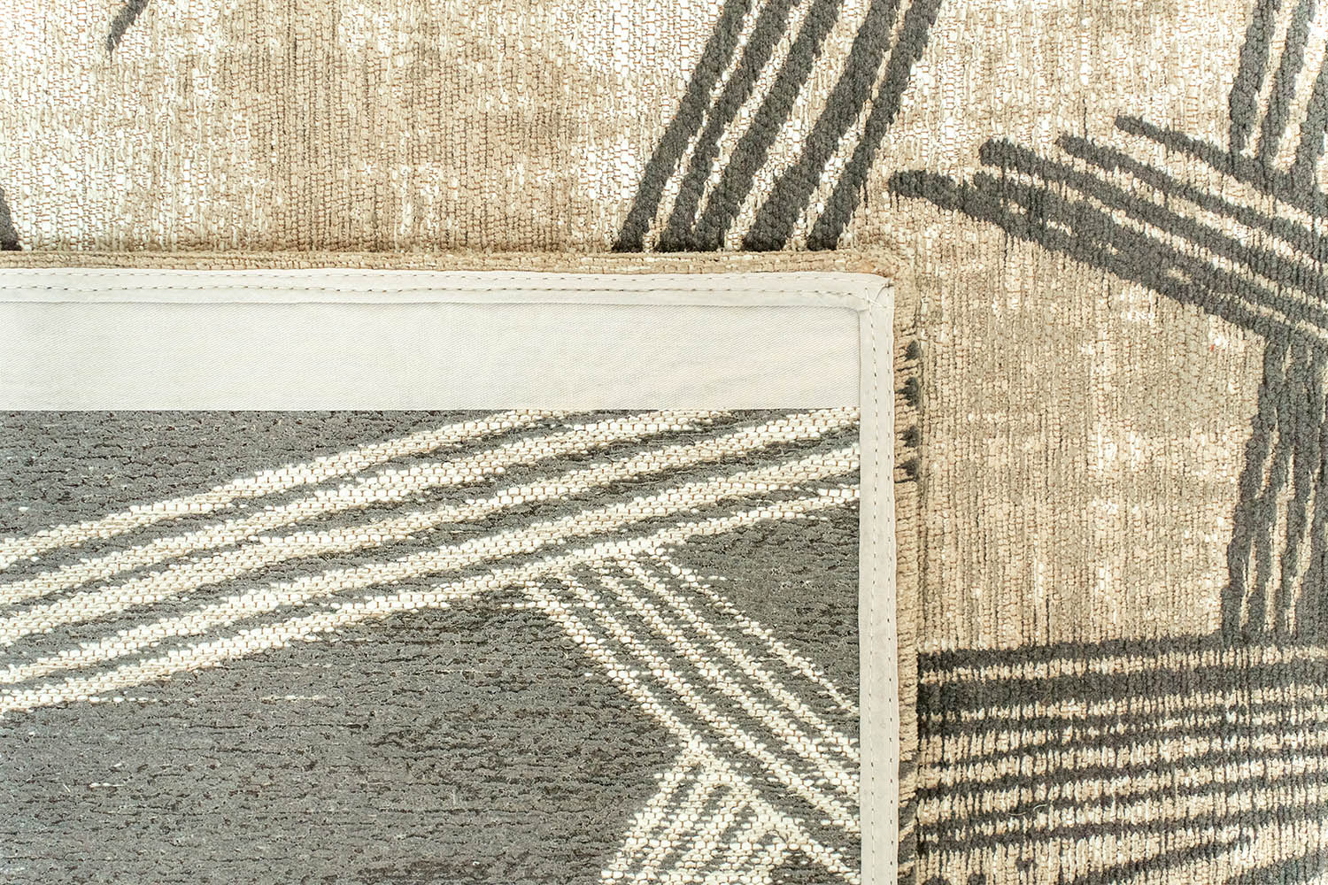 Teppich KANJI beige mit Schwarz