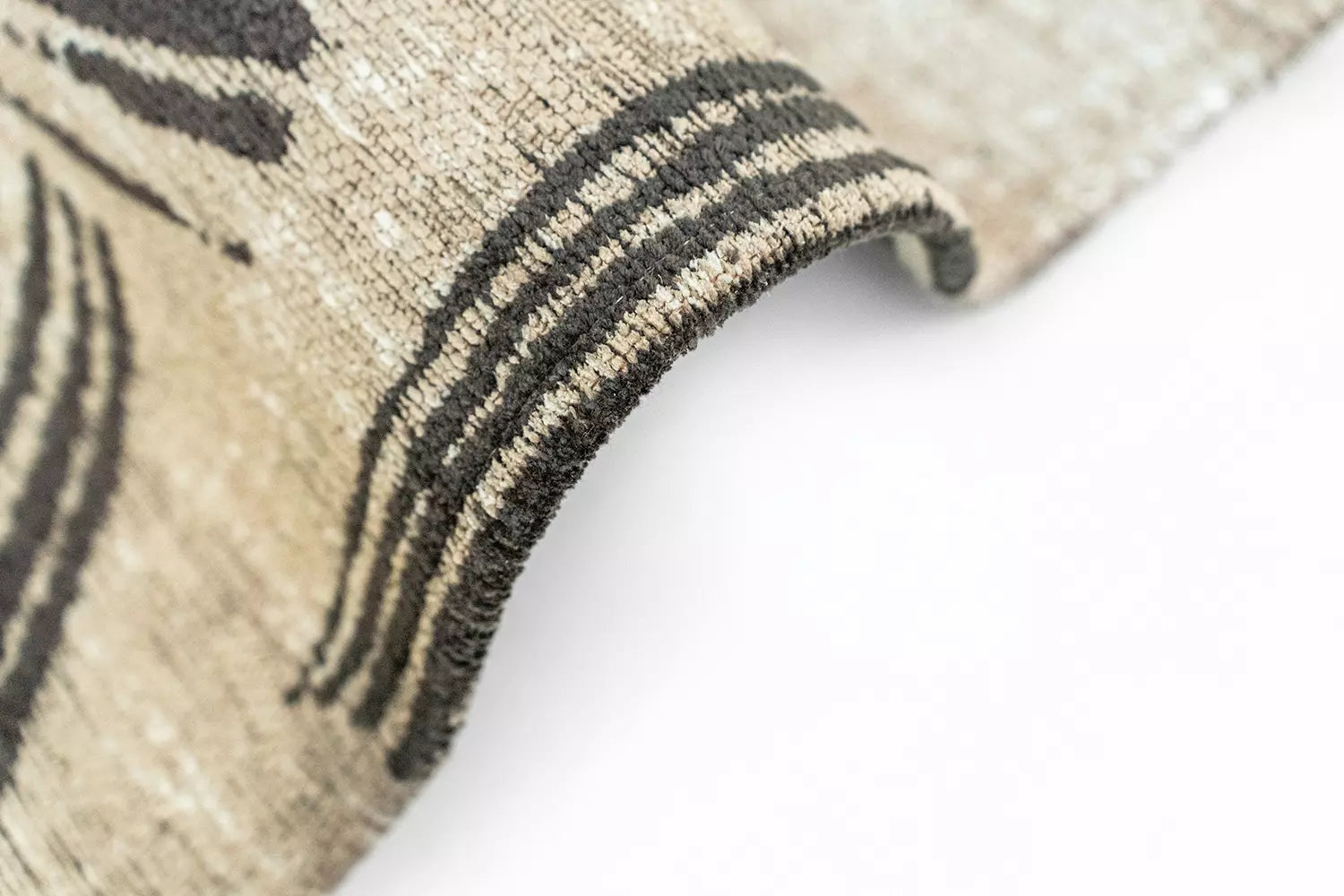 Teppich KANJI beige mit Schwarz