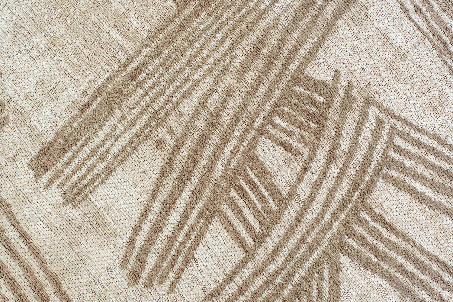 Ronde KANJI tapijt beige met crème