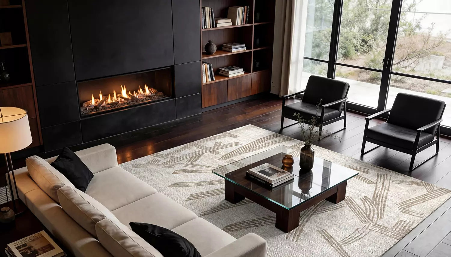 KANJI Beige Carpet with Cream