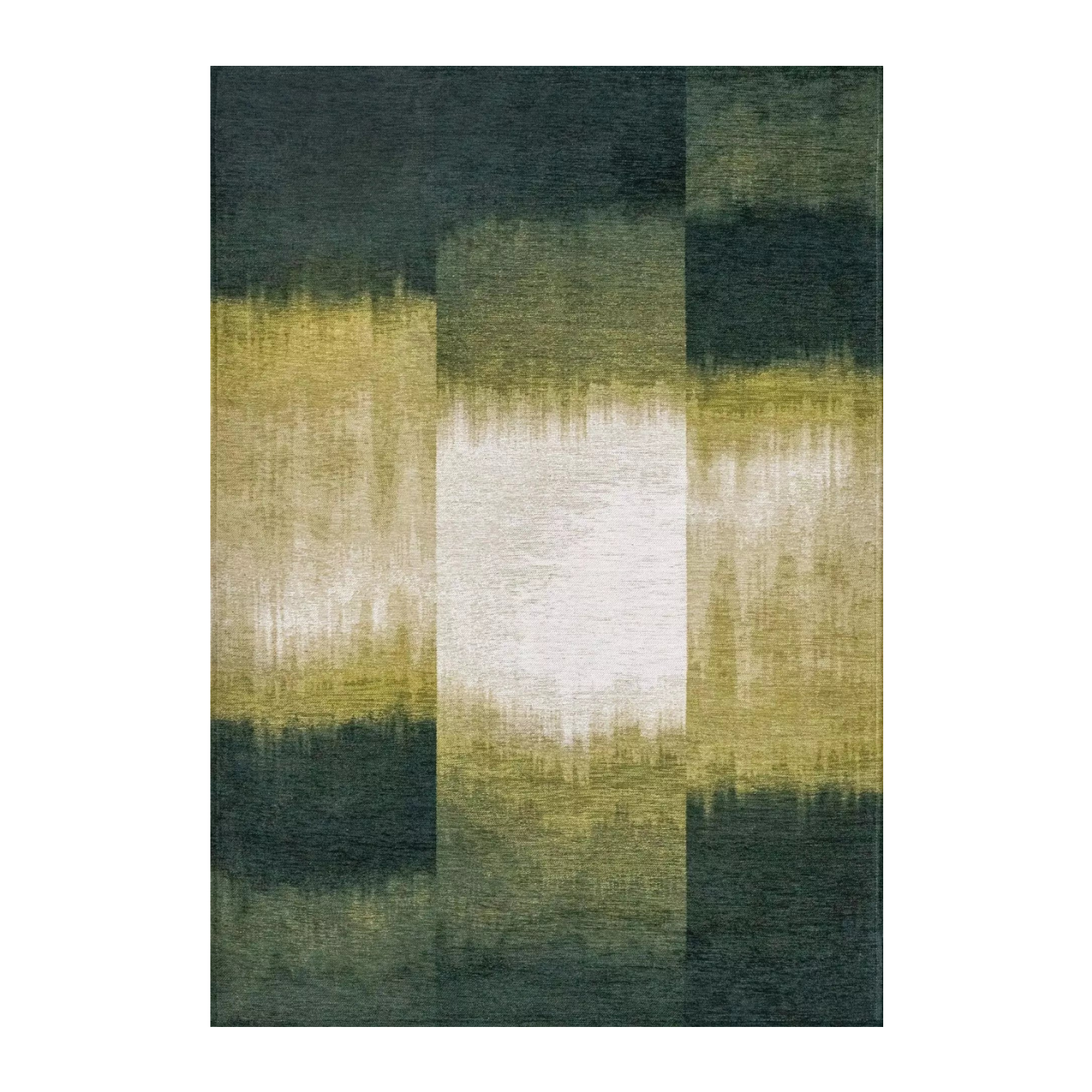 Teppich SENDAI grün mit Weiß