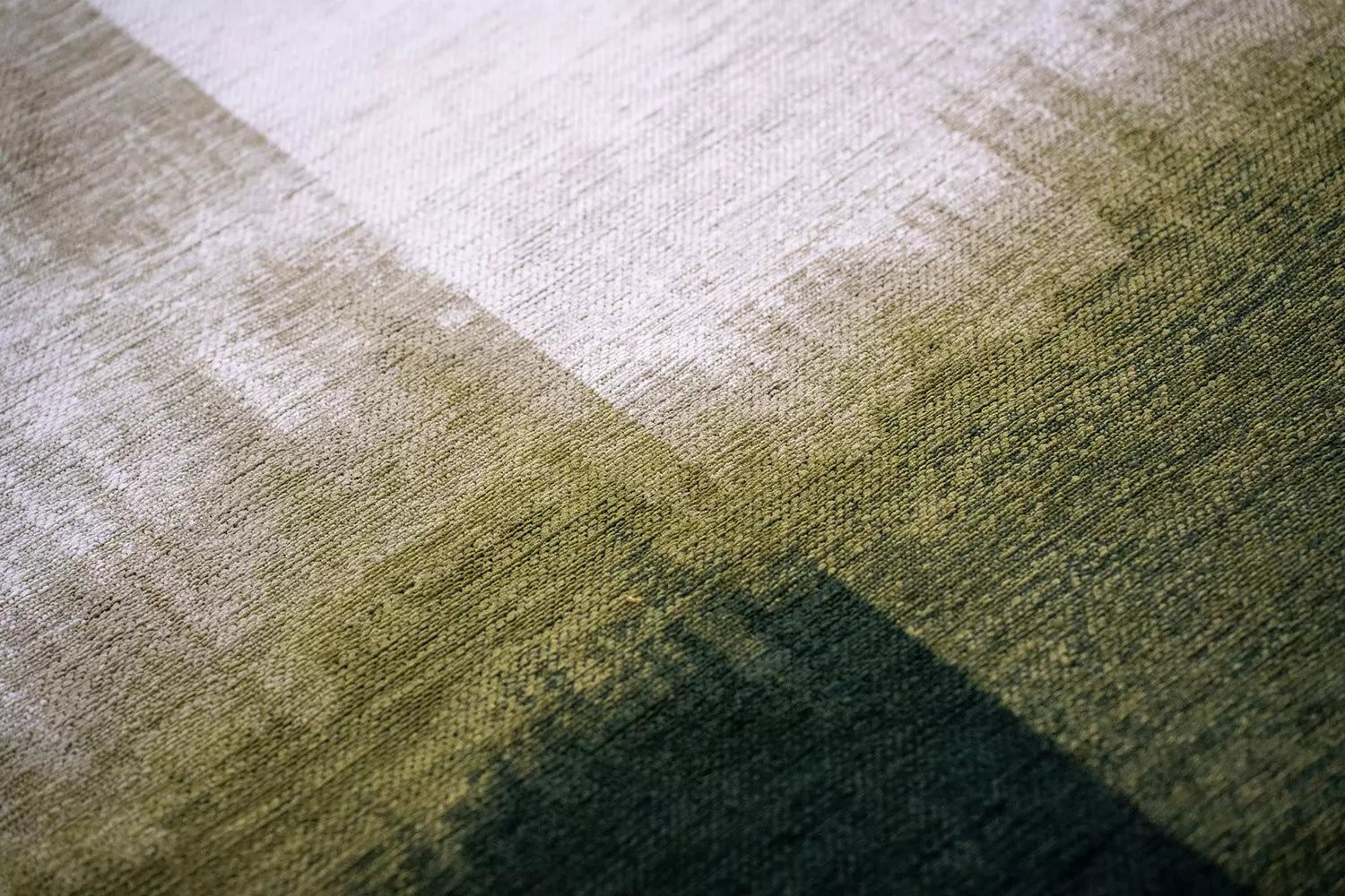 Teppich SENDAI grün mit Weiß